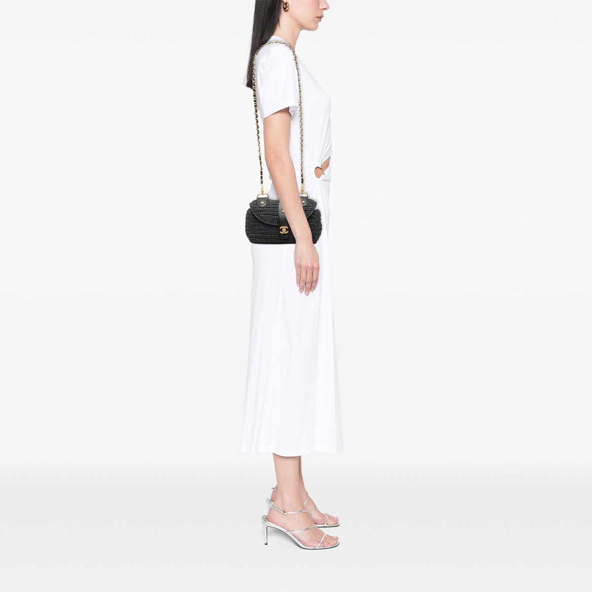 Chanel CC Raffia Crossbody