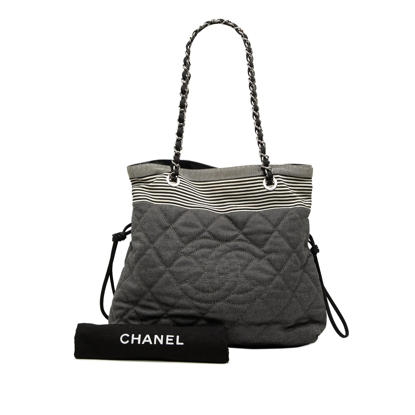 Chanel CC Quilted Denim Bonbon Tote