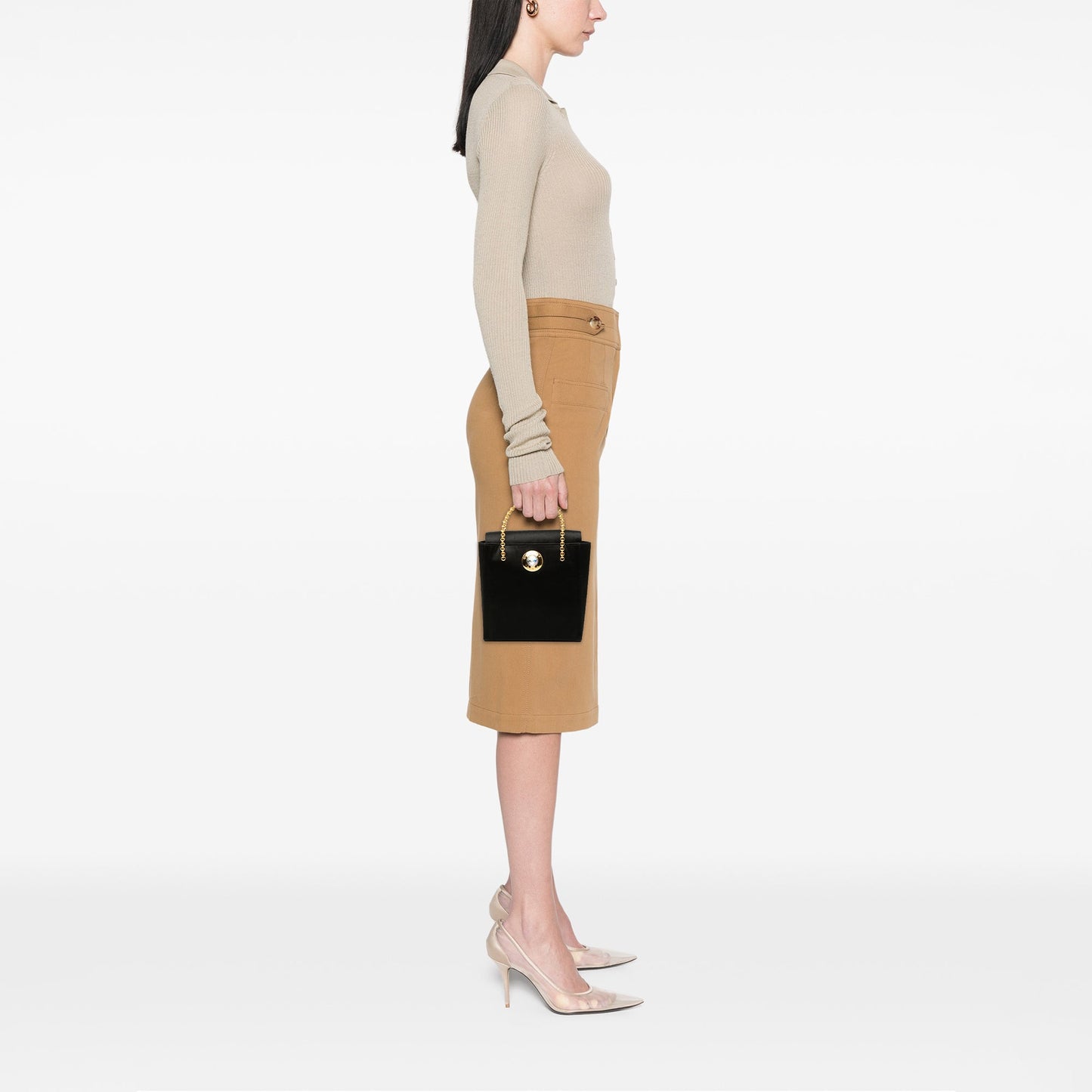 Celine Satin Starball Chain Top Handle Bag
