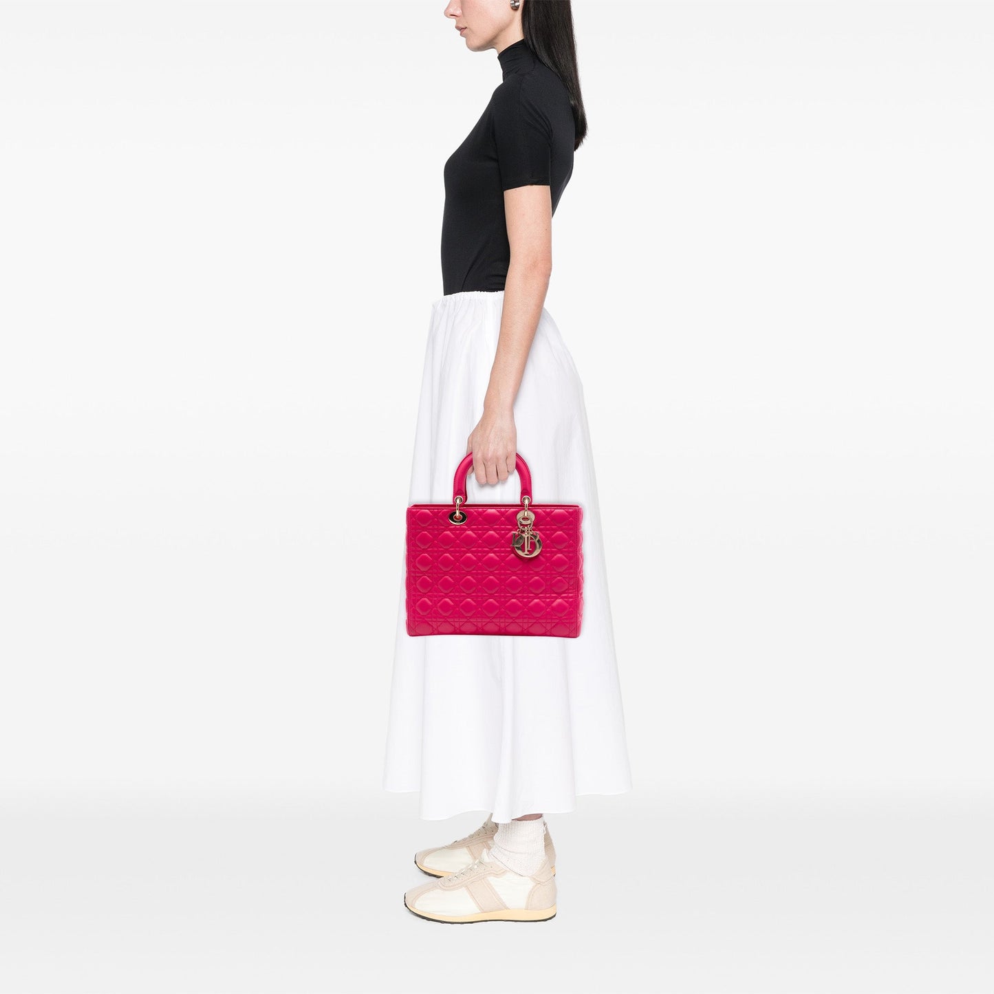 Dior Large Lambskin Cannage Lady Dior