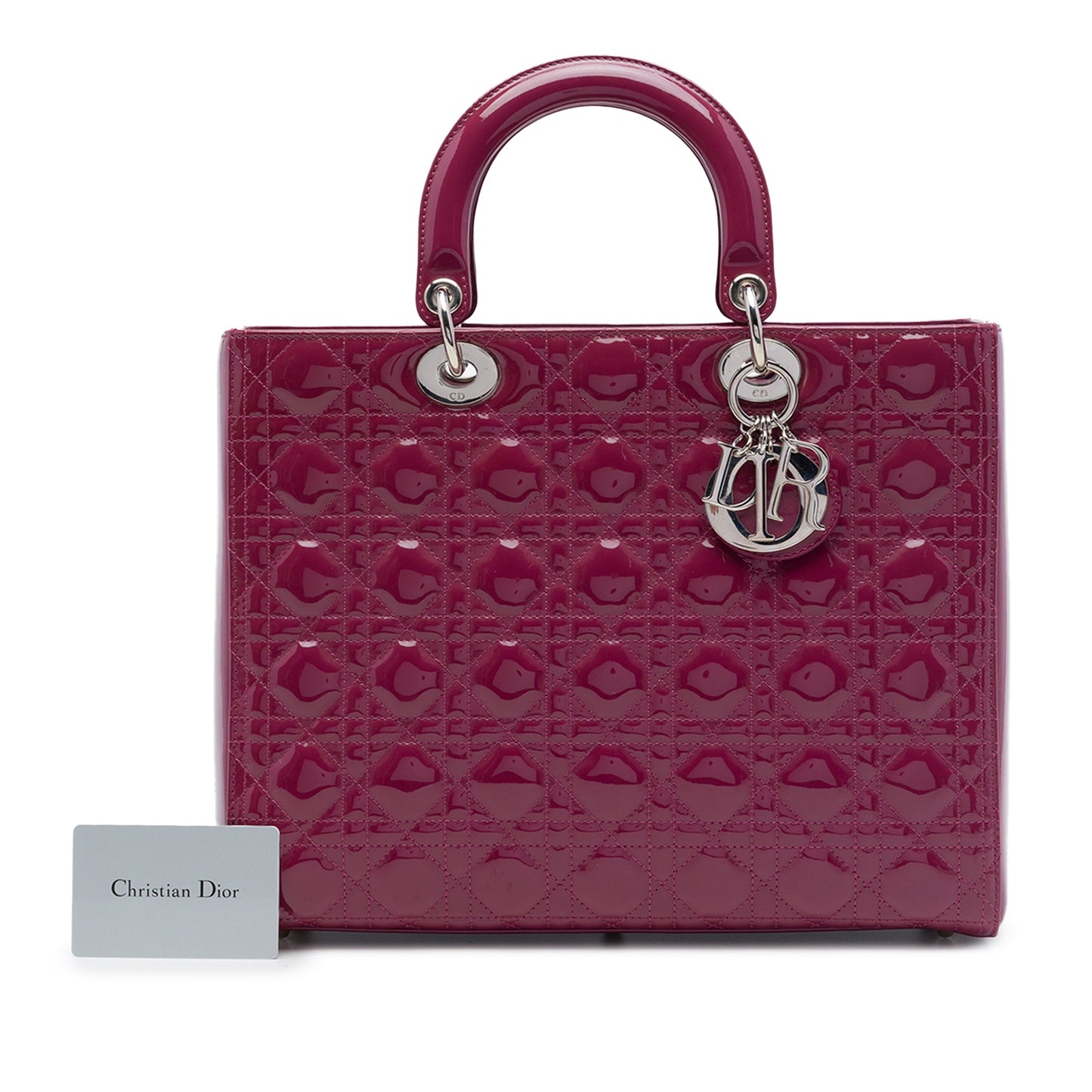 Dior Large Patent Cannage Lady Dior