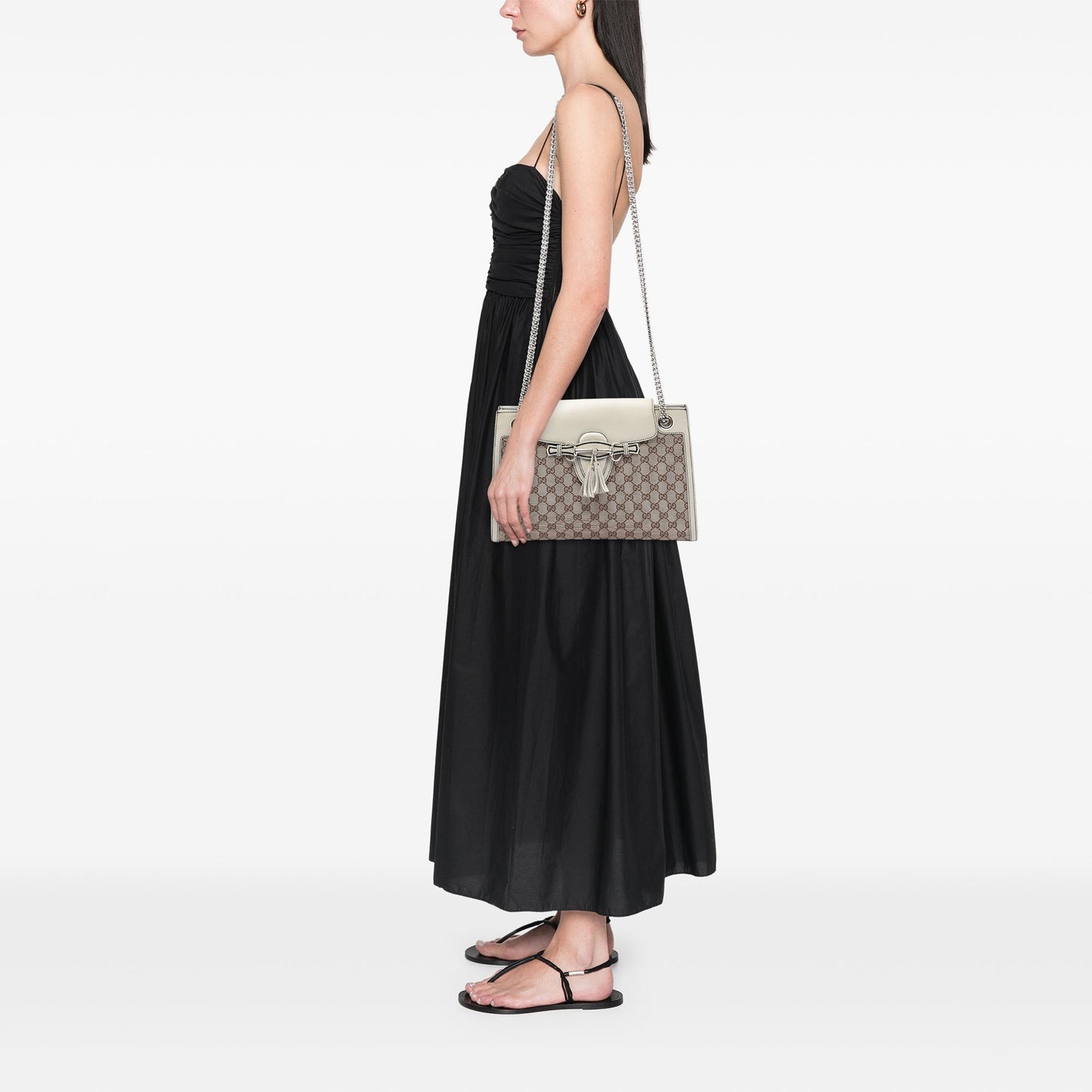 Gucci Large GG Canvas Emily Shoulder Bag