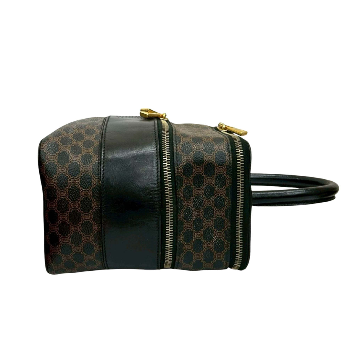 Celine Macadam Coated Canvas Double Zip Vanity Bag