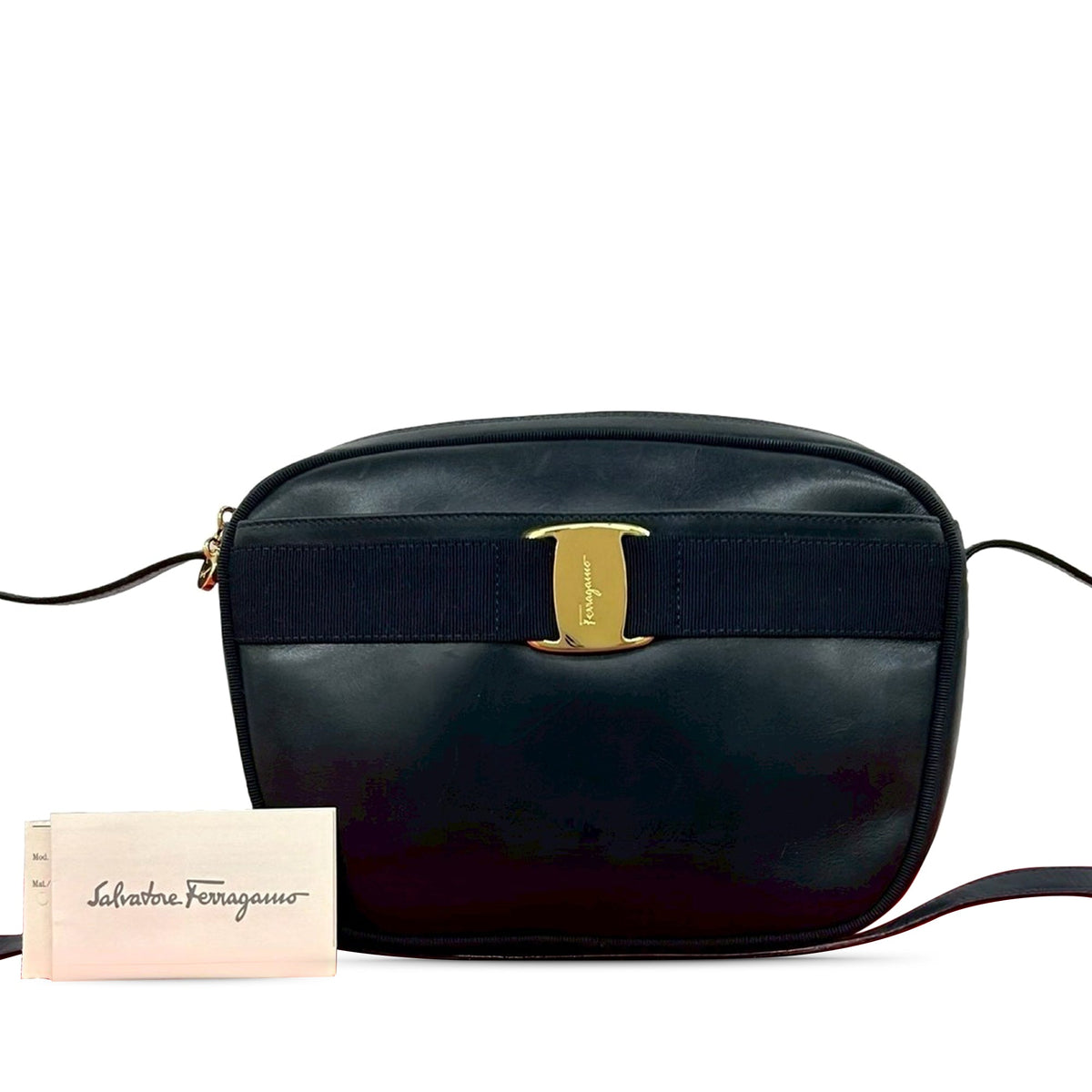 Ferragamo Calfskin Vara Crossbody
