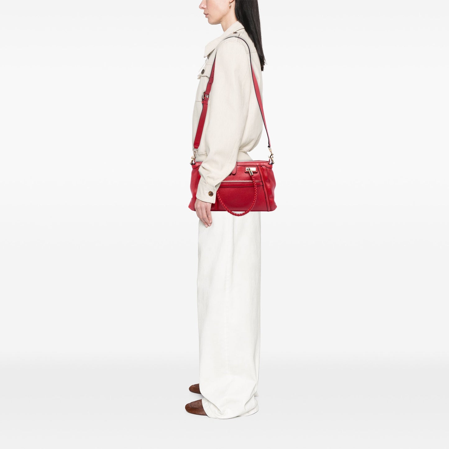 Pebbled Calfskin Bella Satchel