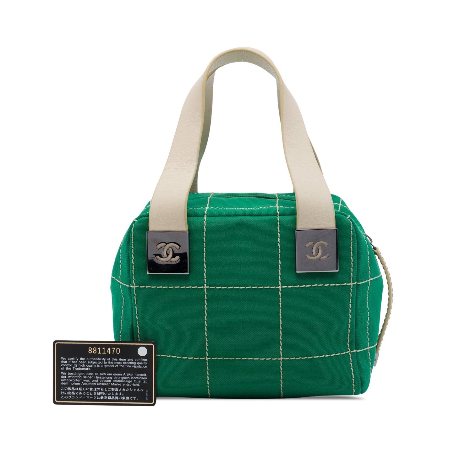 Chanel CC Chocolate Bar Canvas Wild Stitch Handbag