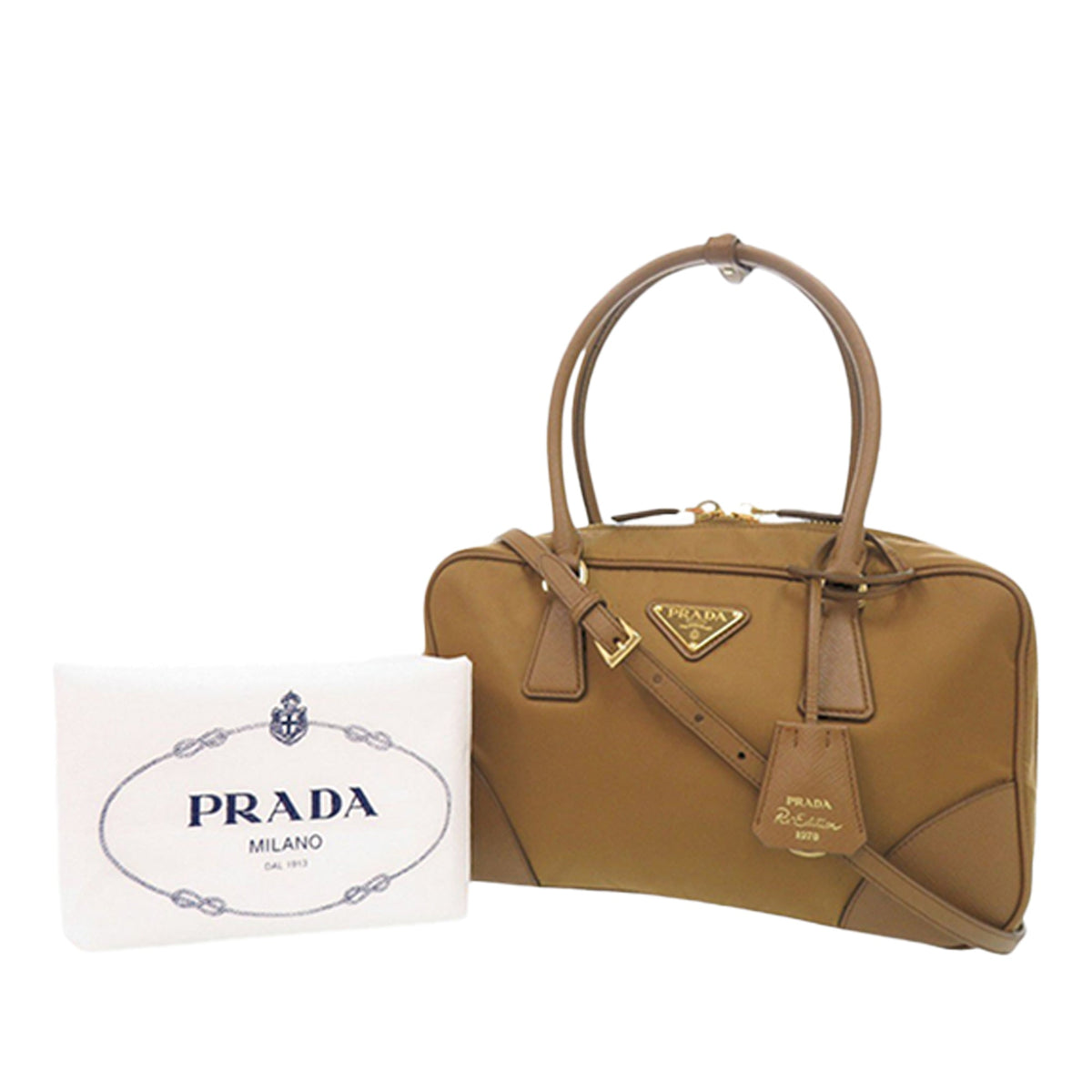Prada Medium Saffiano Trimmed Re Nylon Re Edition 1978 Satchel