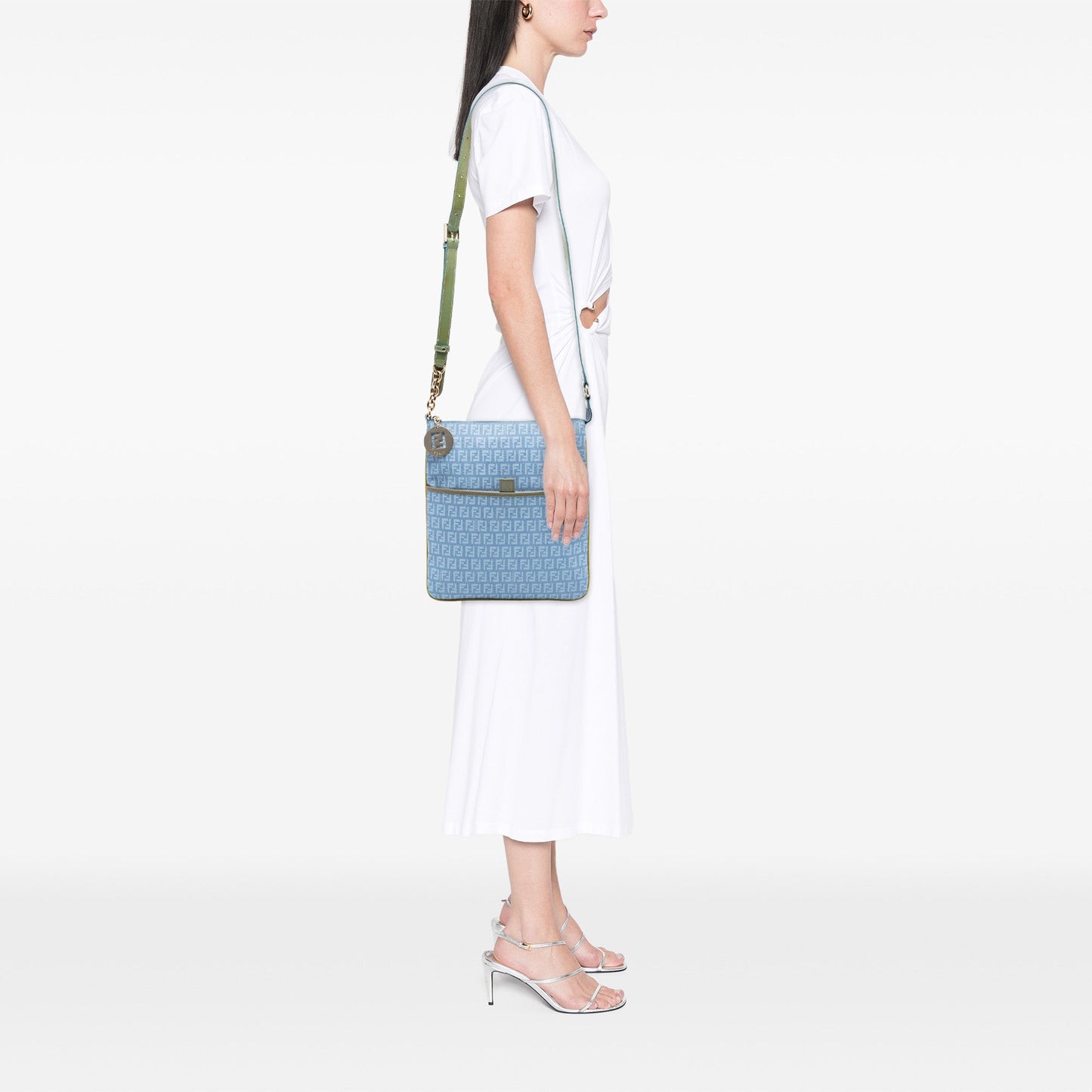 Fendi Zucchino Coated Canvas Forever Crossbody