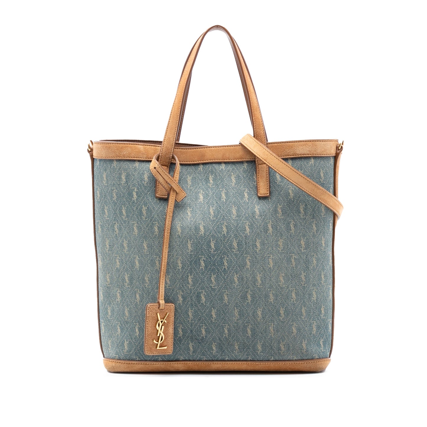 Saint Laurent Toy Monogram Denim Tote