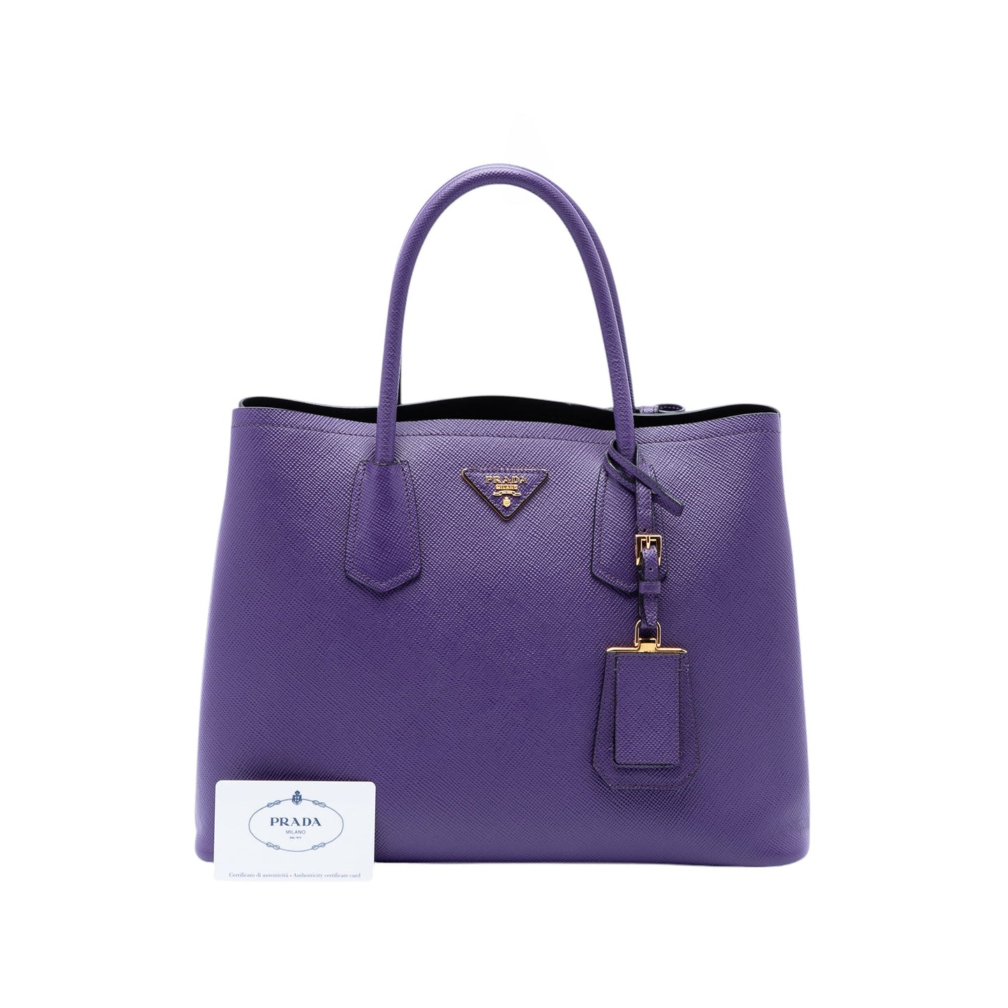 Prada Medium Saffiano Cuir Double Satchel