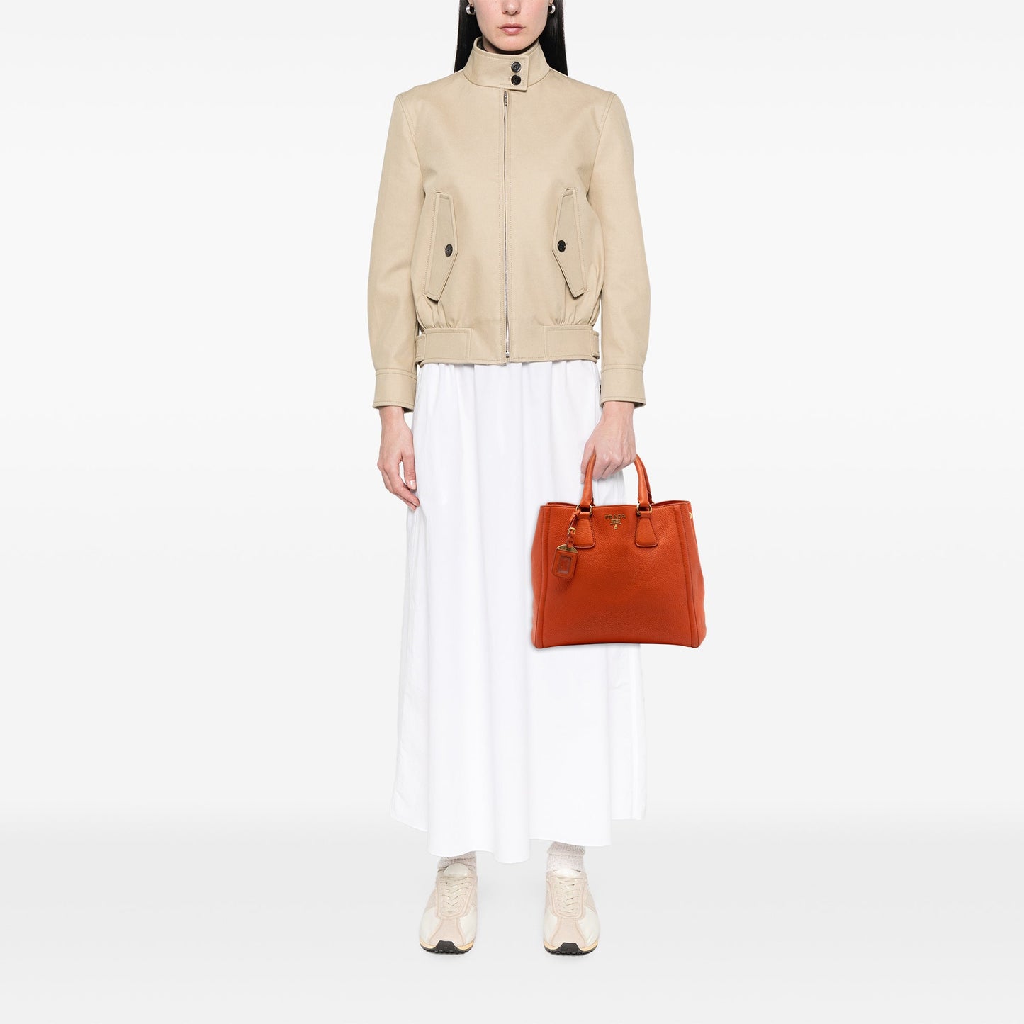 Prada Vitello Daino Open Convertible Tote
