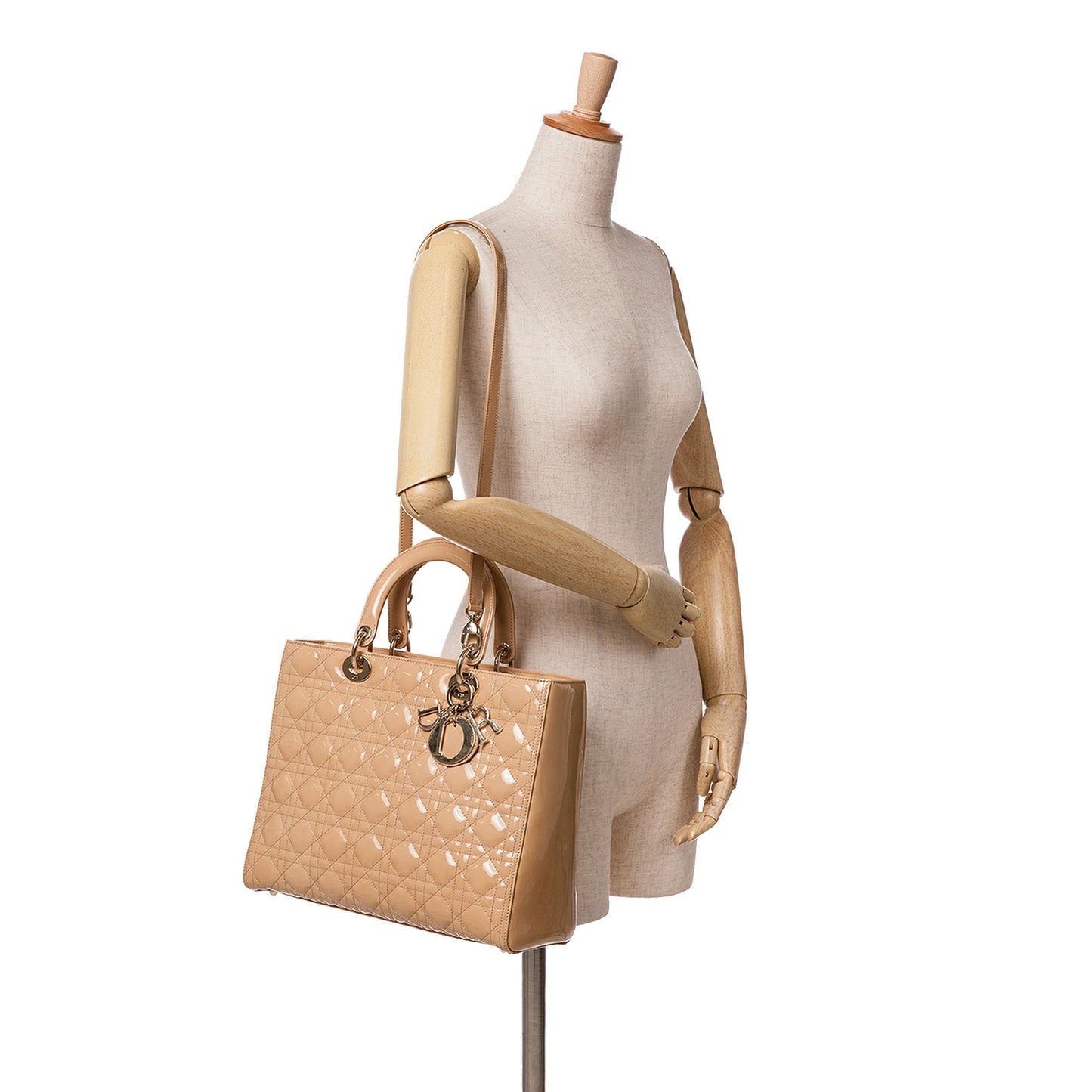 Dior Large Patent Cannage Lady Dior