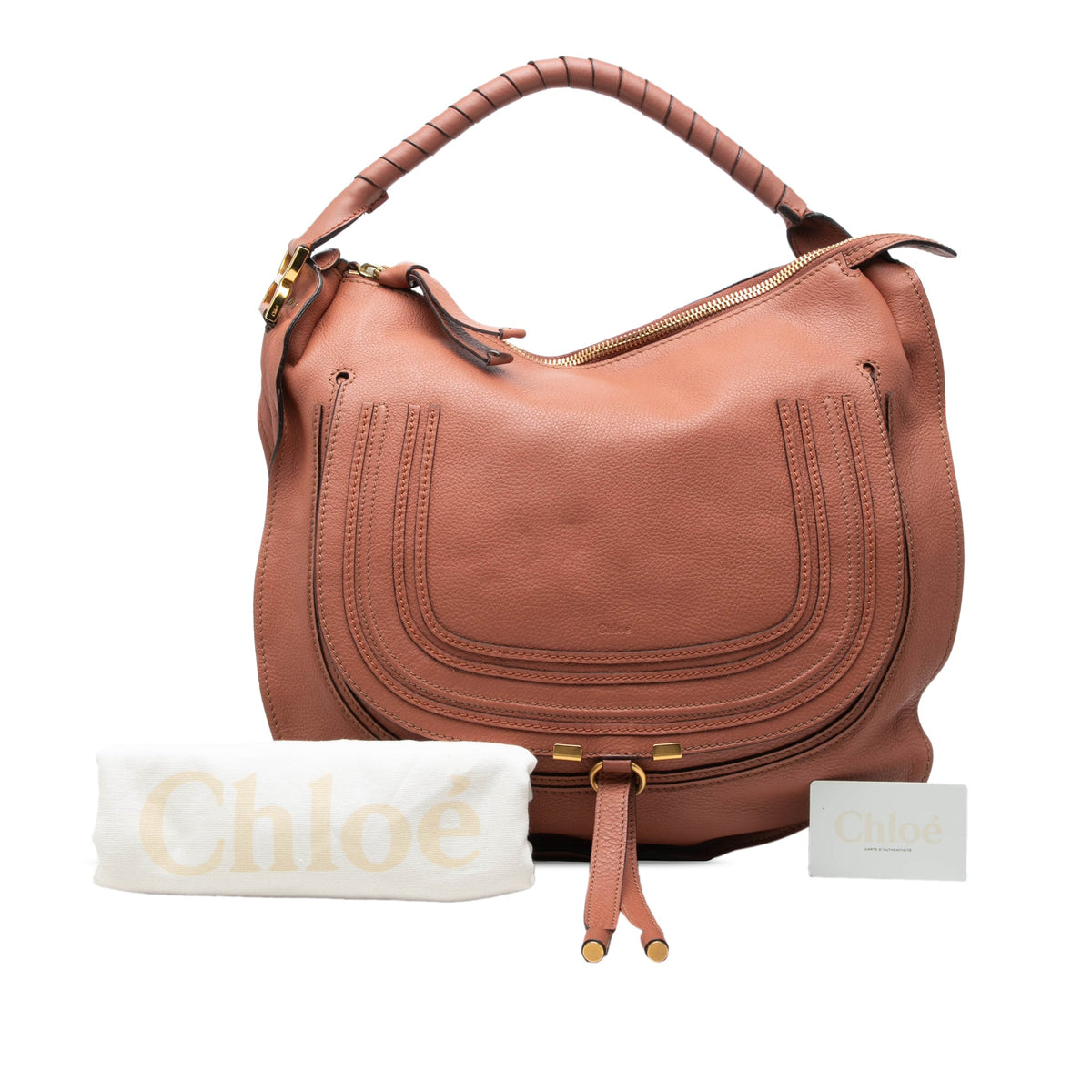 Chloé Large Pebbled Calfskin Marcie Hobo