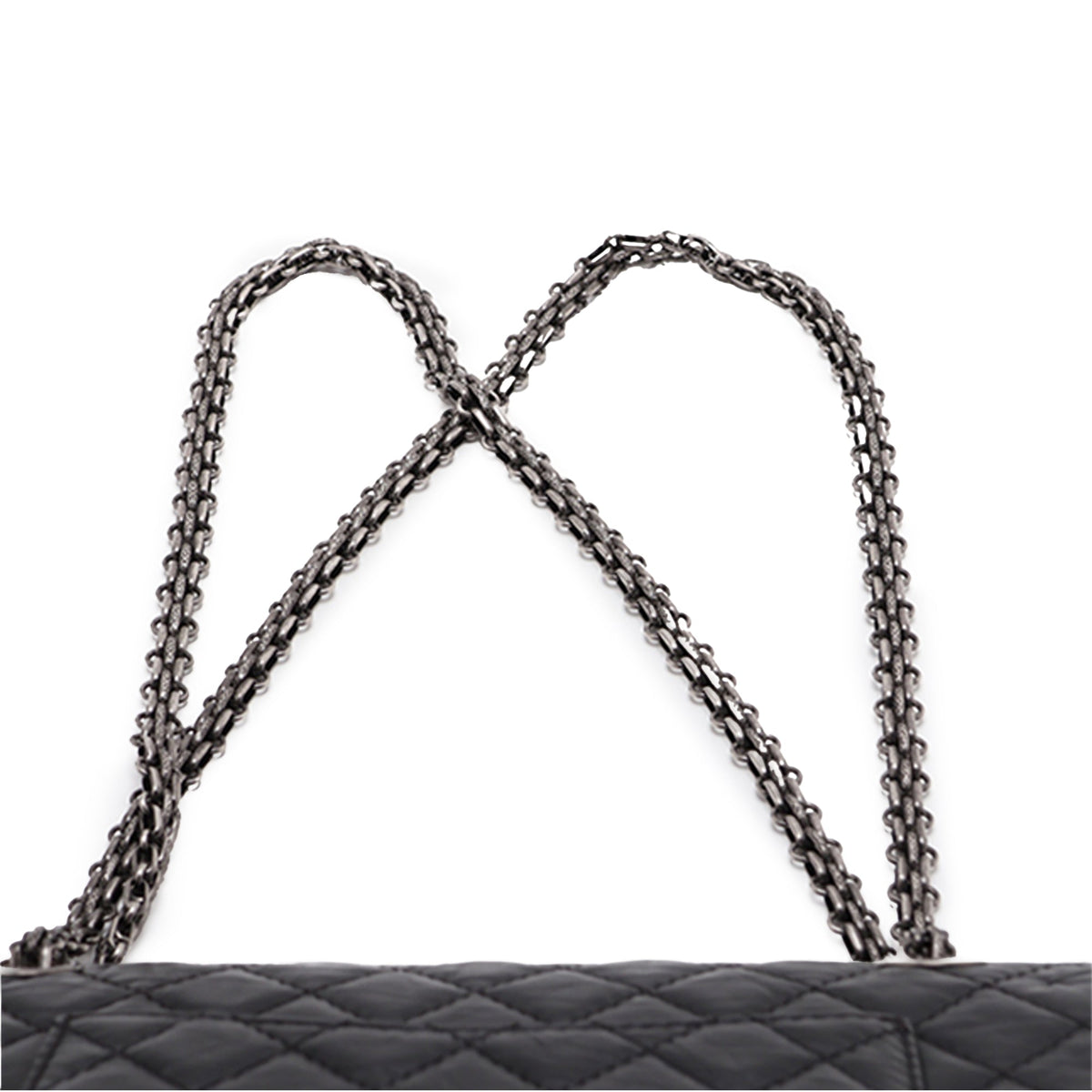 Chanel Quilted Aged Calfskin Reissue 2.55 Double Flap 228 — Black
