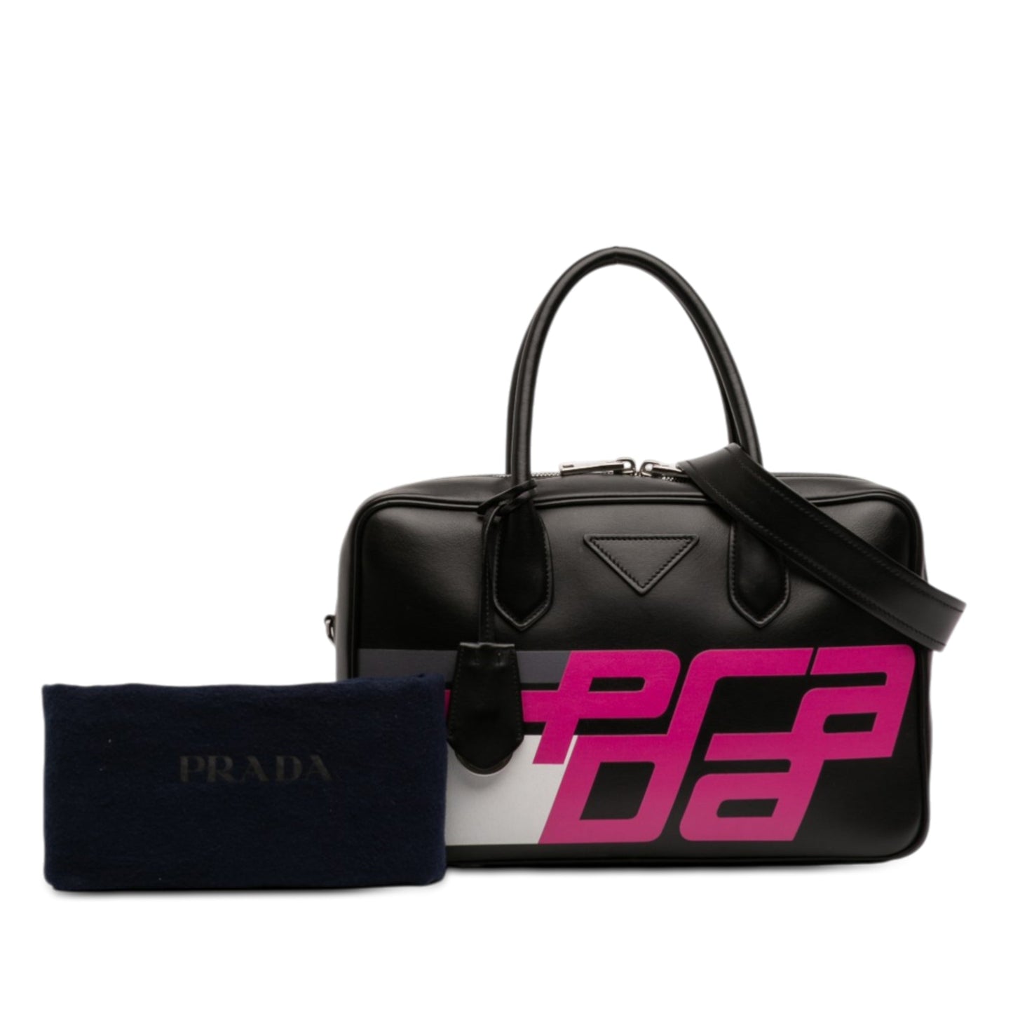 Prada City Calf Racing Satchel