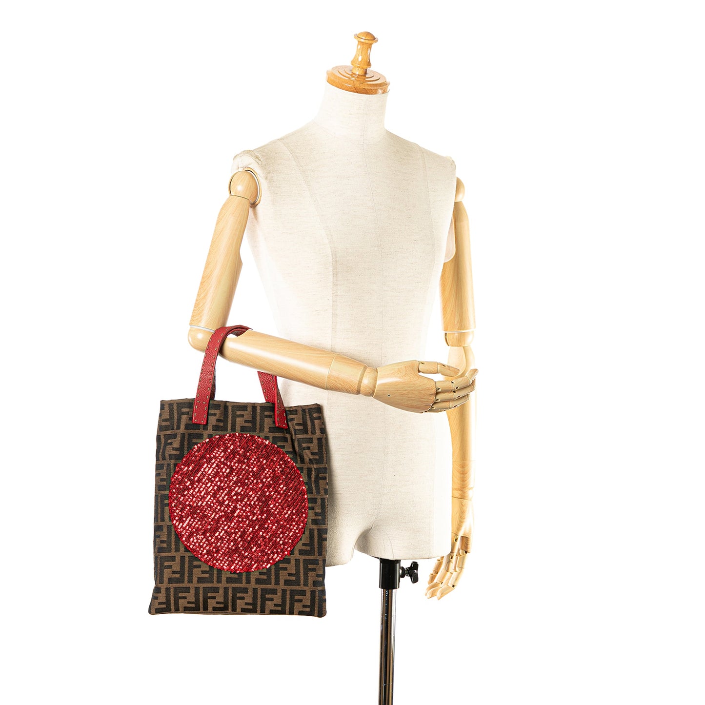 Fendi Zucca Canvas Sequins Tote