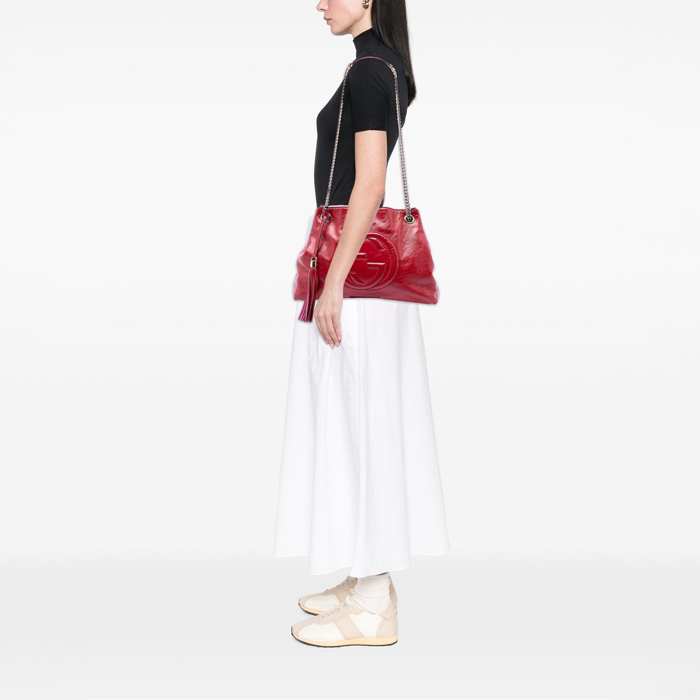 Gucci Medium Patent Soho Chain Tote