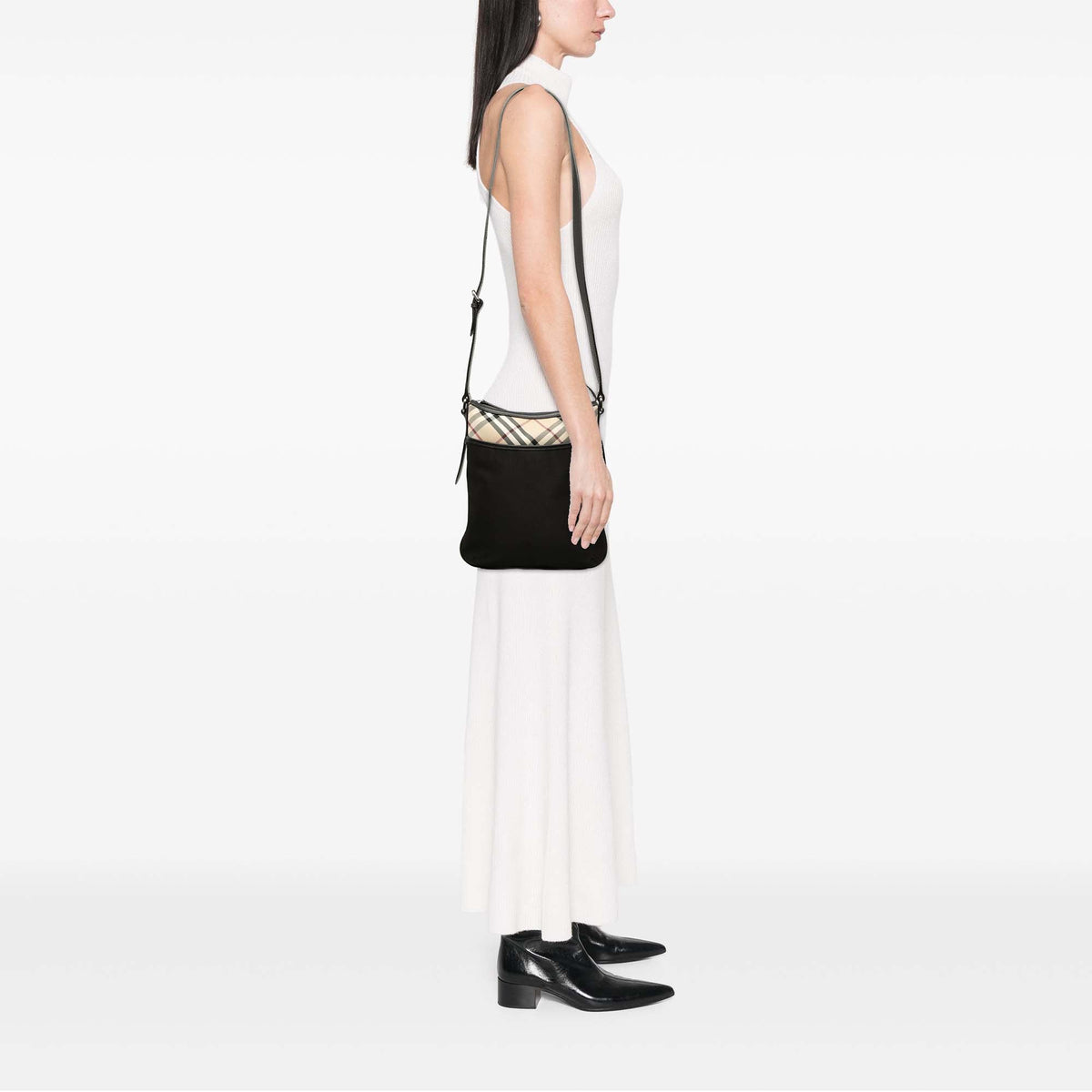 Burberry Nova Check Trimmed Nylon Crossbody