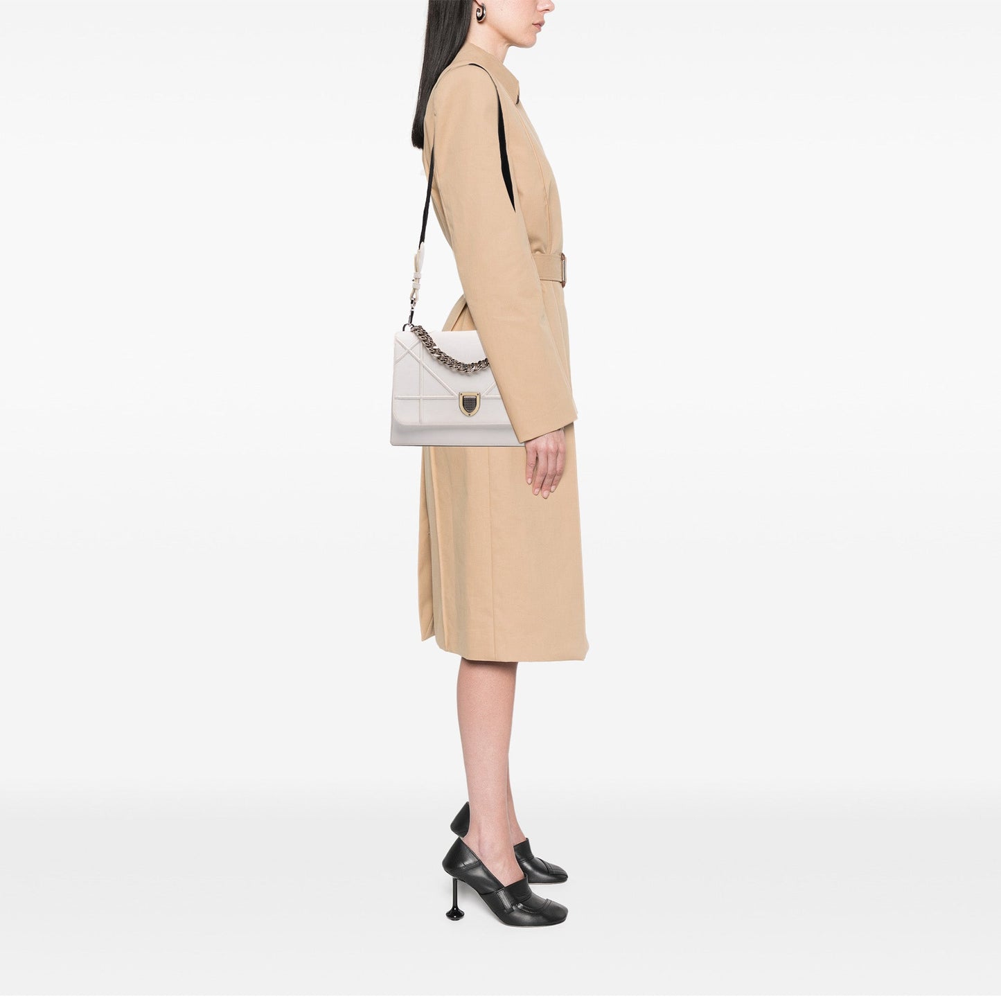 Dior Large Grained Calfskin Diorama Satchel