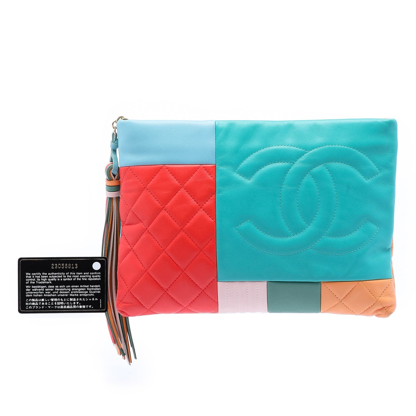 Chanel Medium Lambskin Colorblock Patchwork O Case