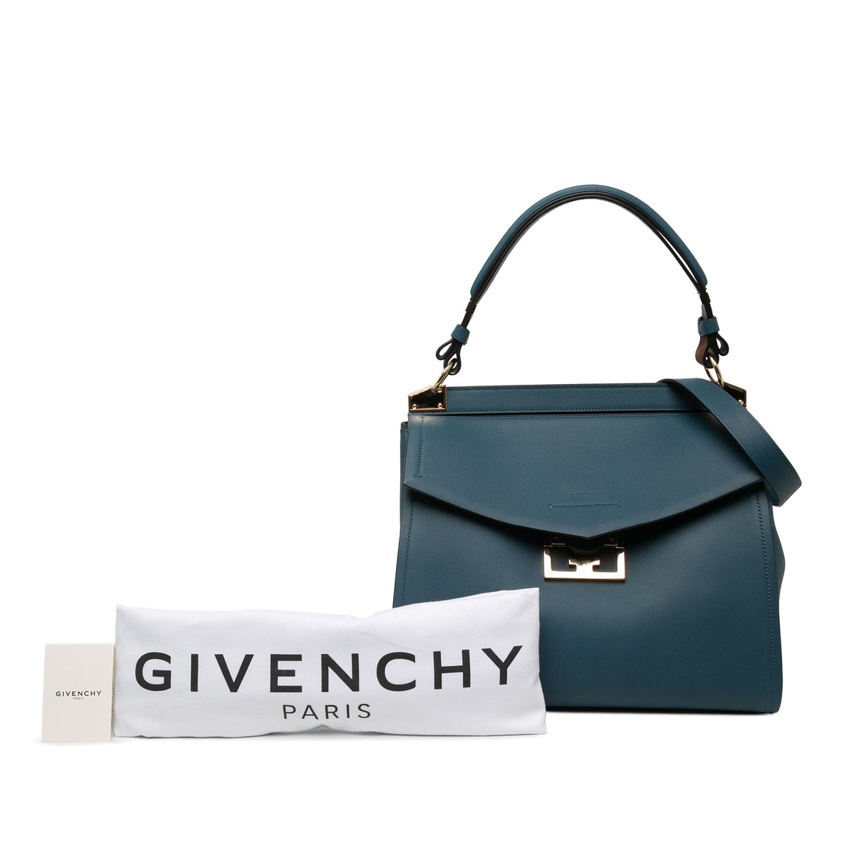 Givenchy Medium Leather Mystic Satchel — Blue