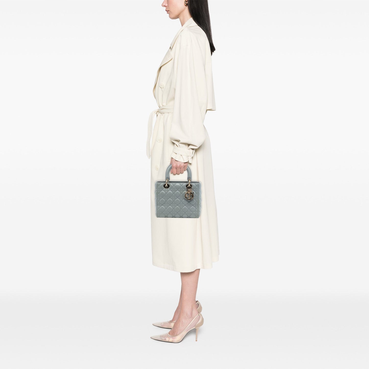 Dior Medium Lambskin Cannage Lady Dior