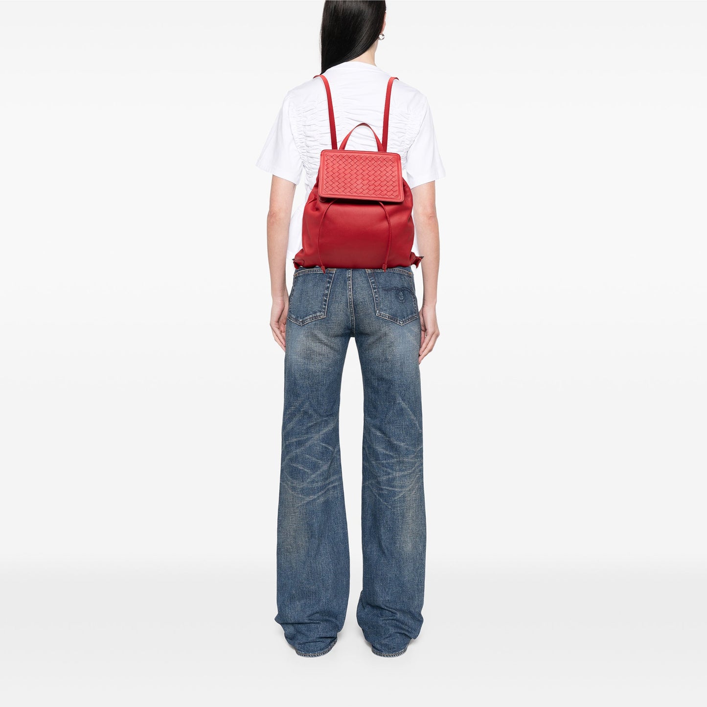 Bottega Veneta Leather Intrecciato Backpack