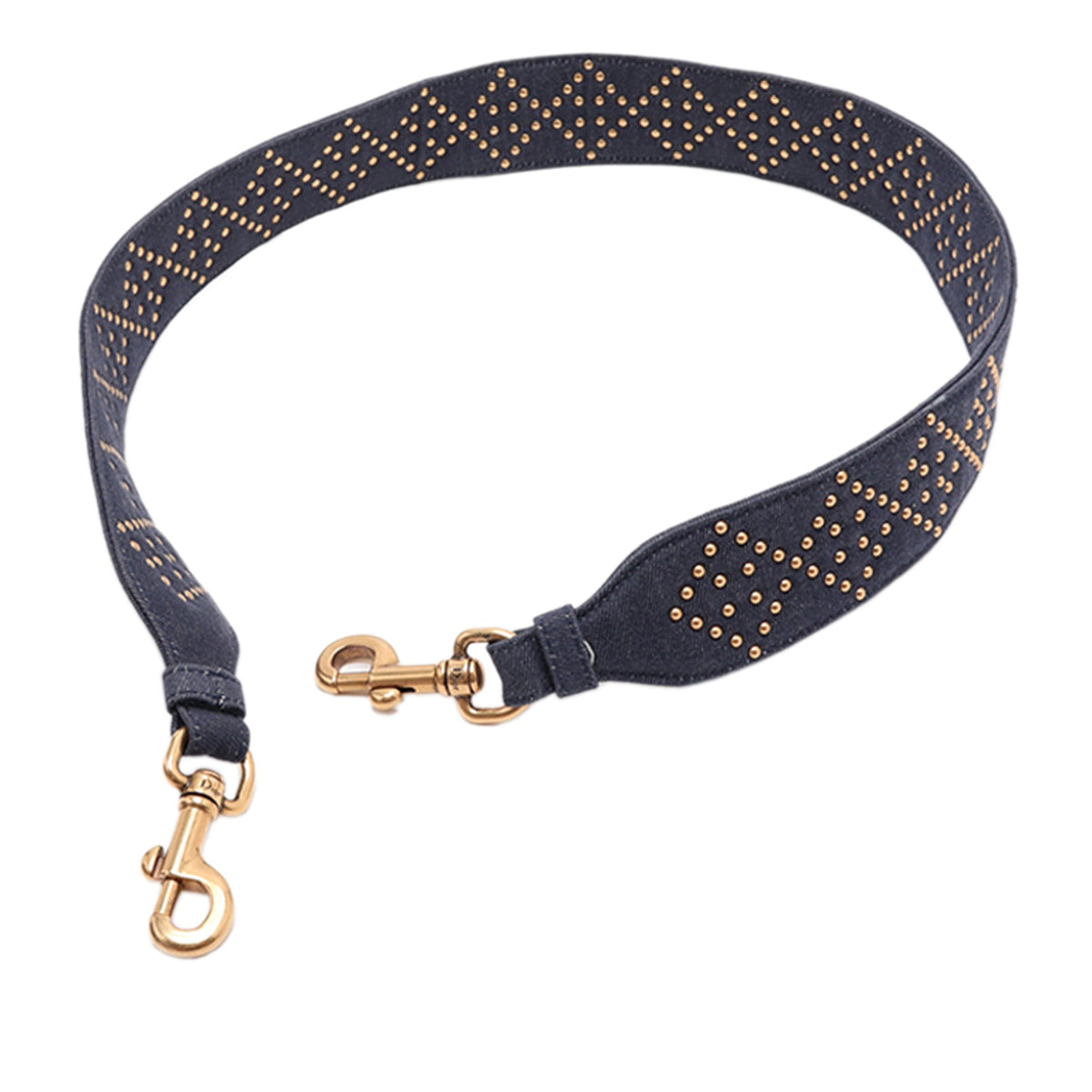 Dior Medium Denim Cannage Studded Supple Lady Dior — Blue