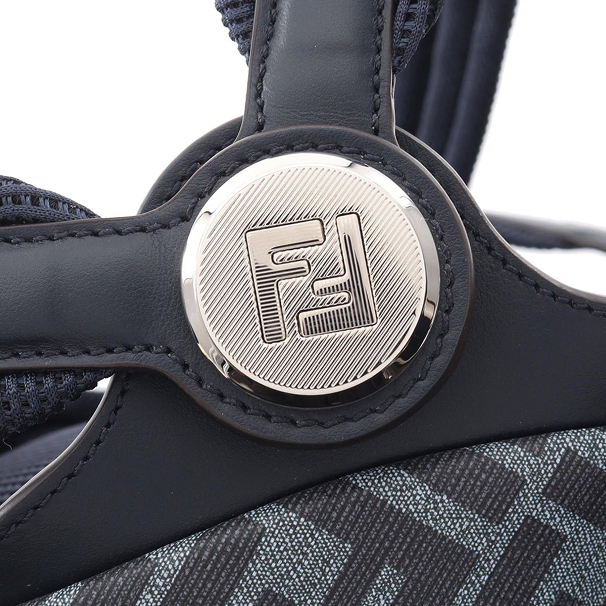 Fendi Small Zucca Coated Canvas Chiodo Diagonal Backpack