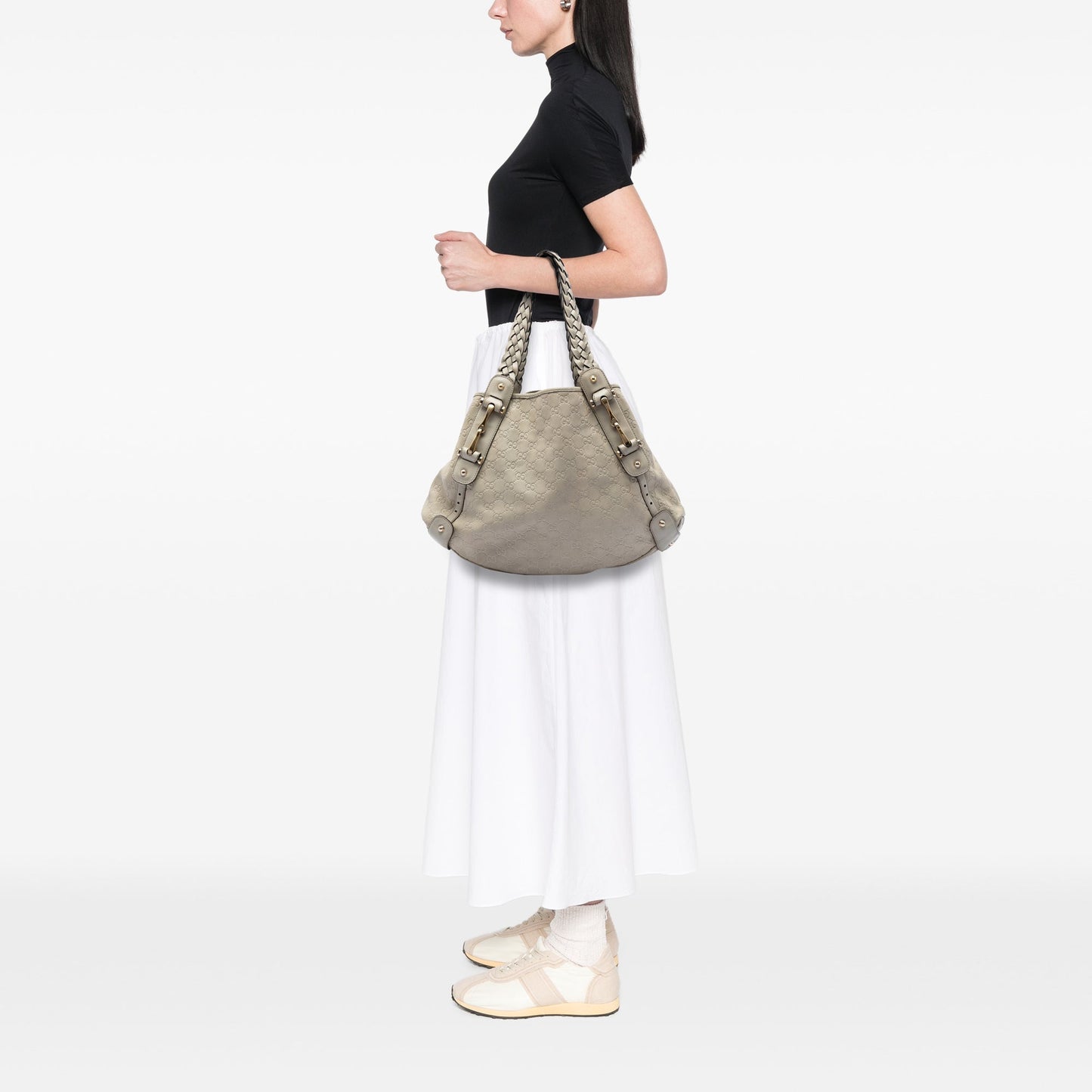 Gucci Guccissima Horsebit Pelham Shoulder Bag