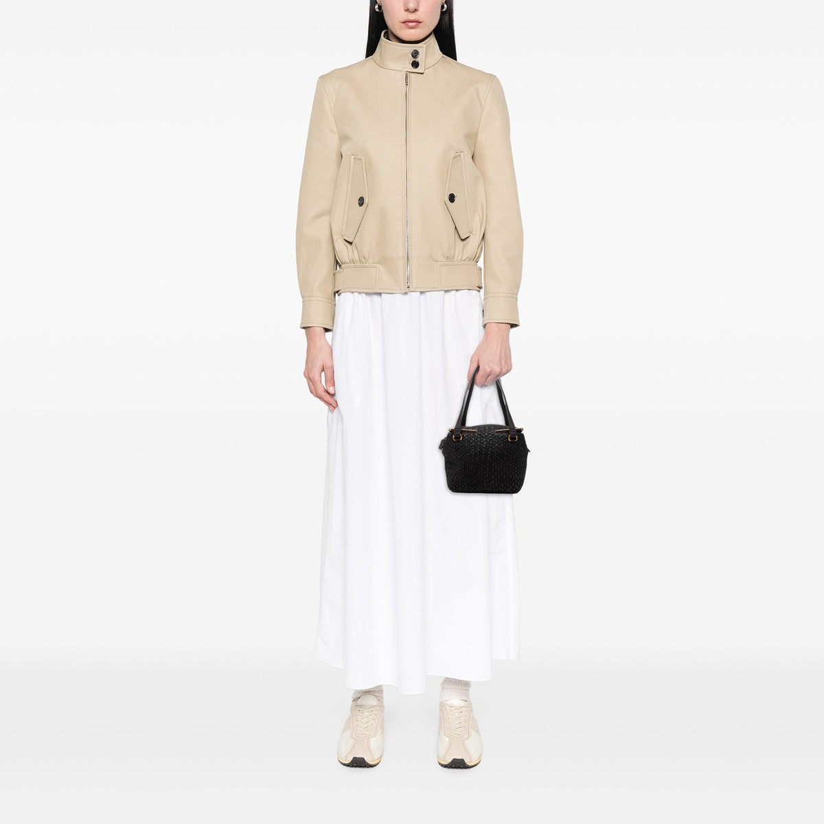 Bottega Veneta Nappa Intrecciato Square Handbag — Black