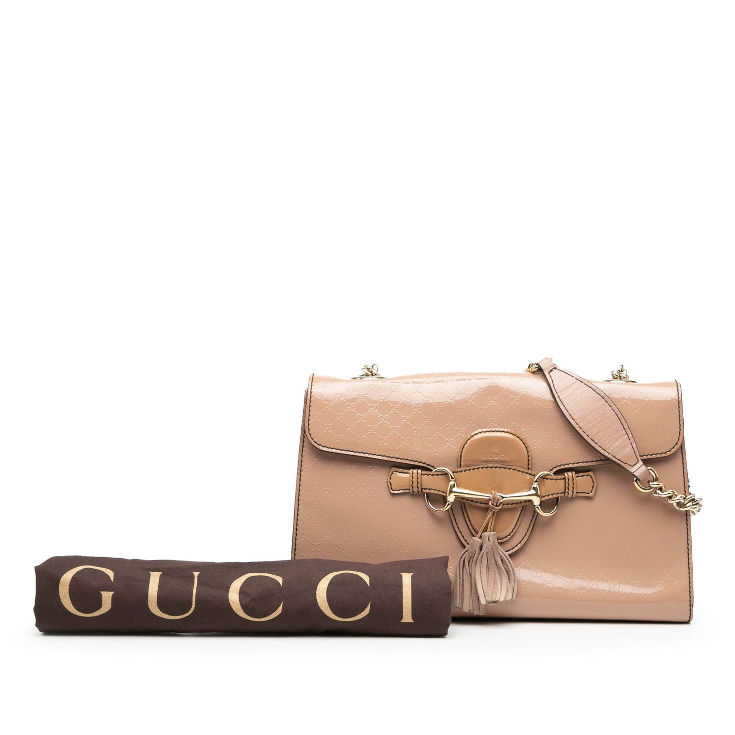 Gucci Medium Microguccissima Patent Emily Shoulder Bag