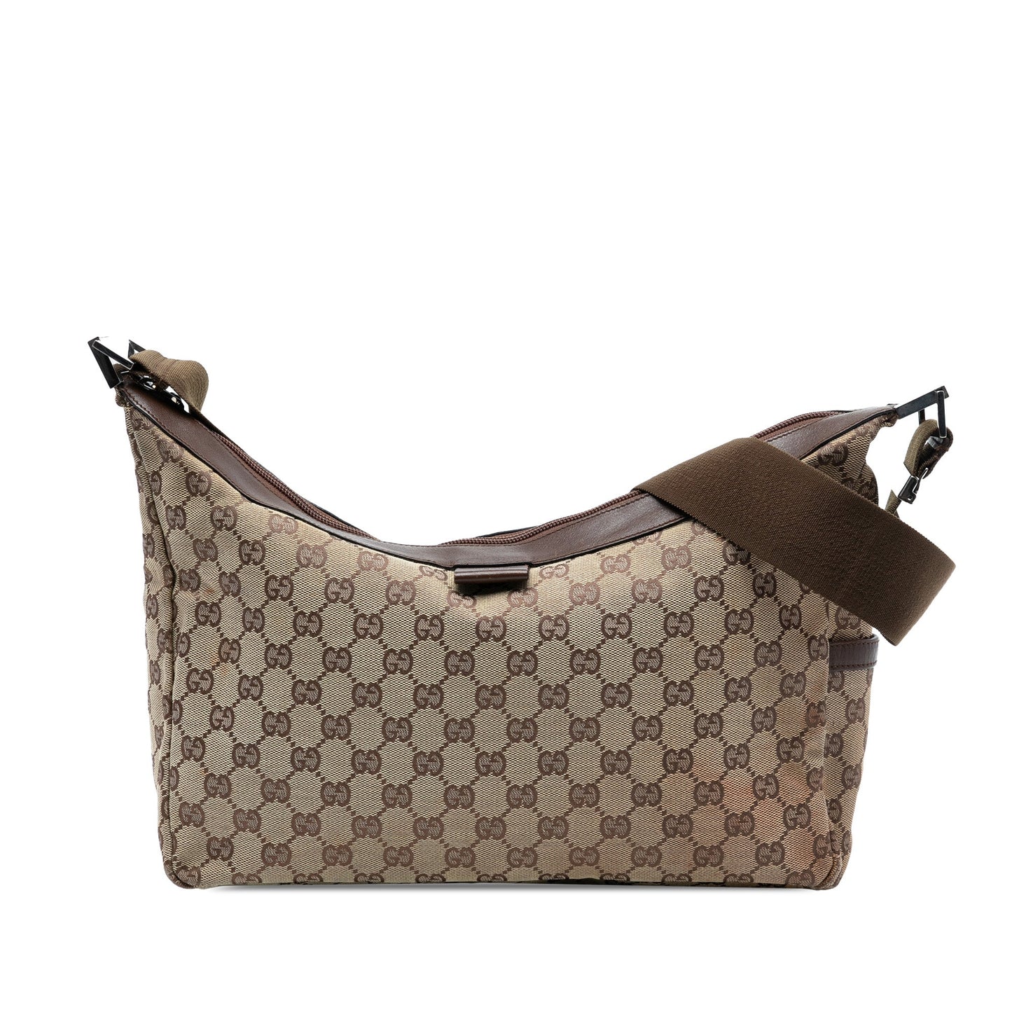 Gucci GG Canvas Saddle Zip Crossbody