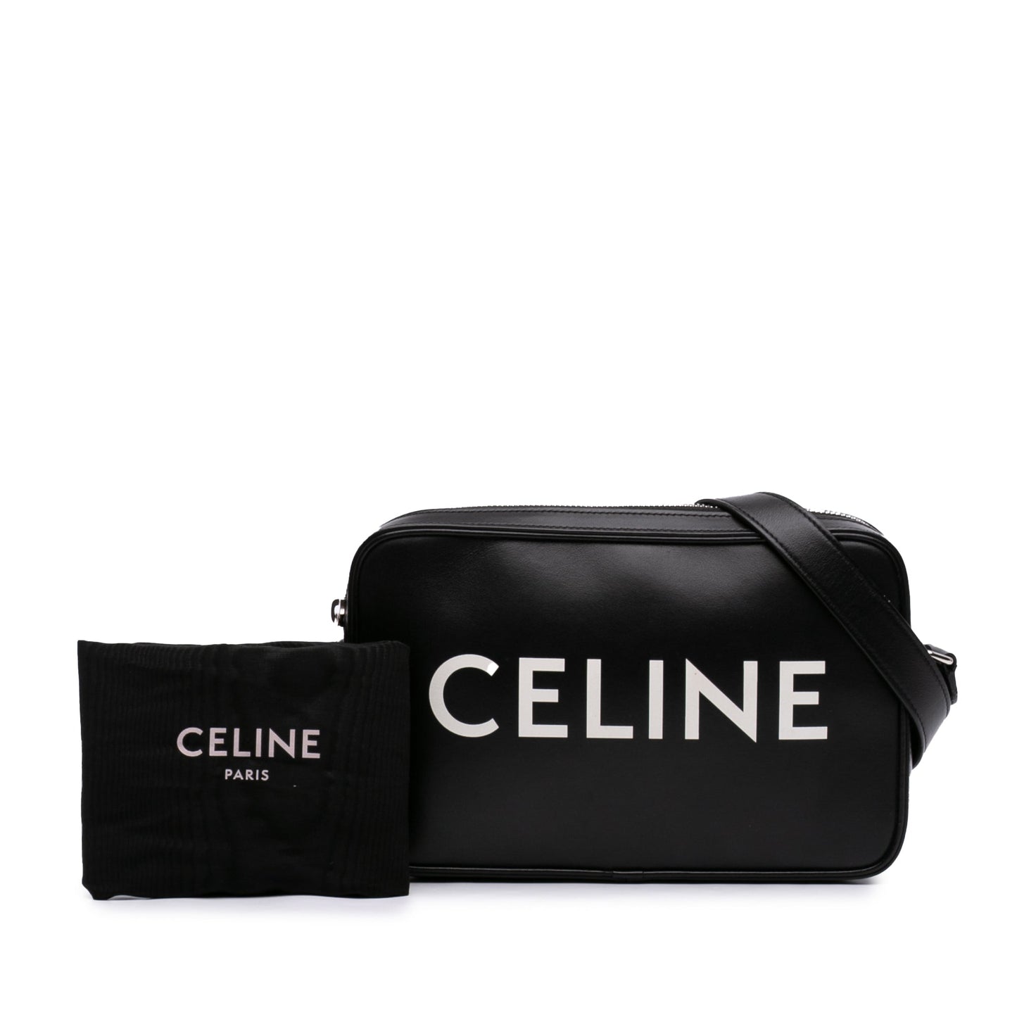 Celine Smooth Calfskin Logo Messenger Bag