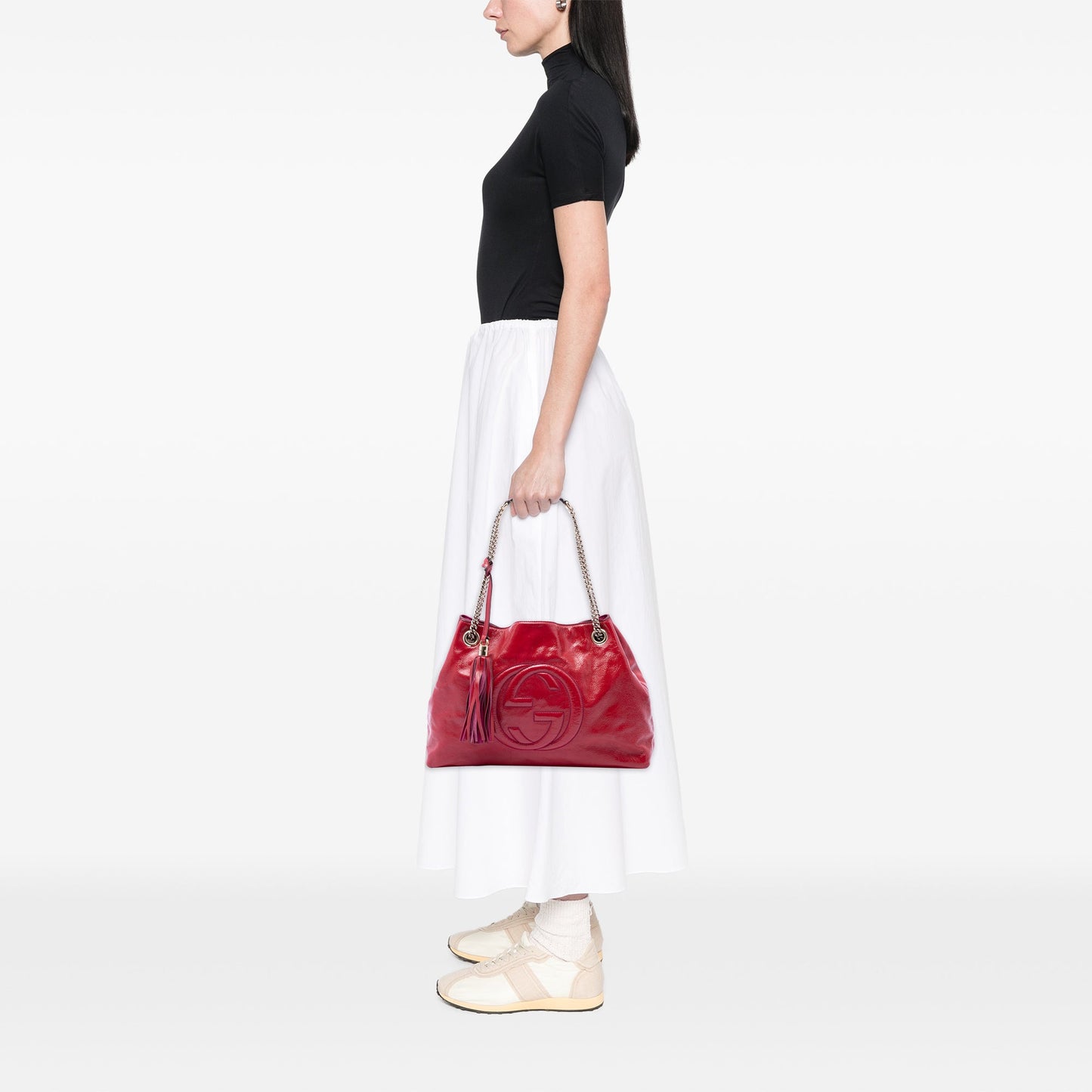 Gucci Medium Patent Soho Chain Tote