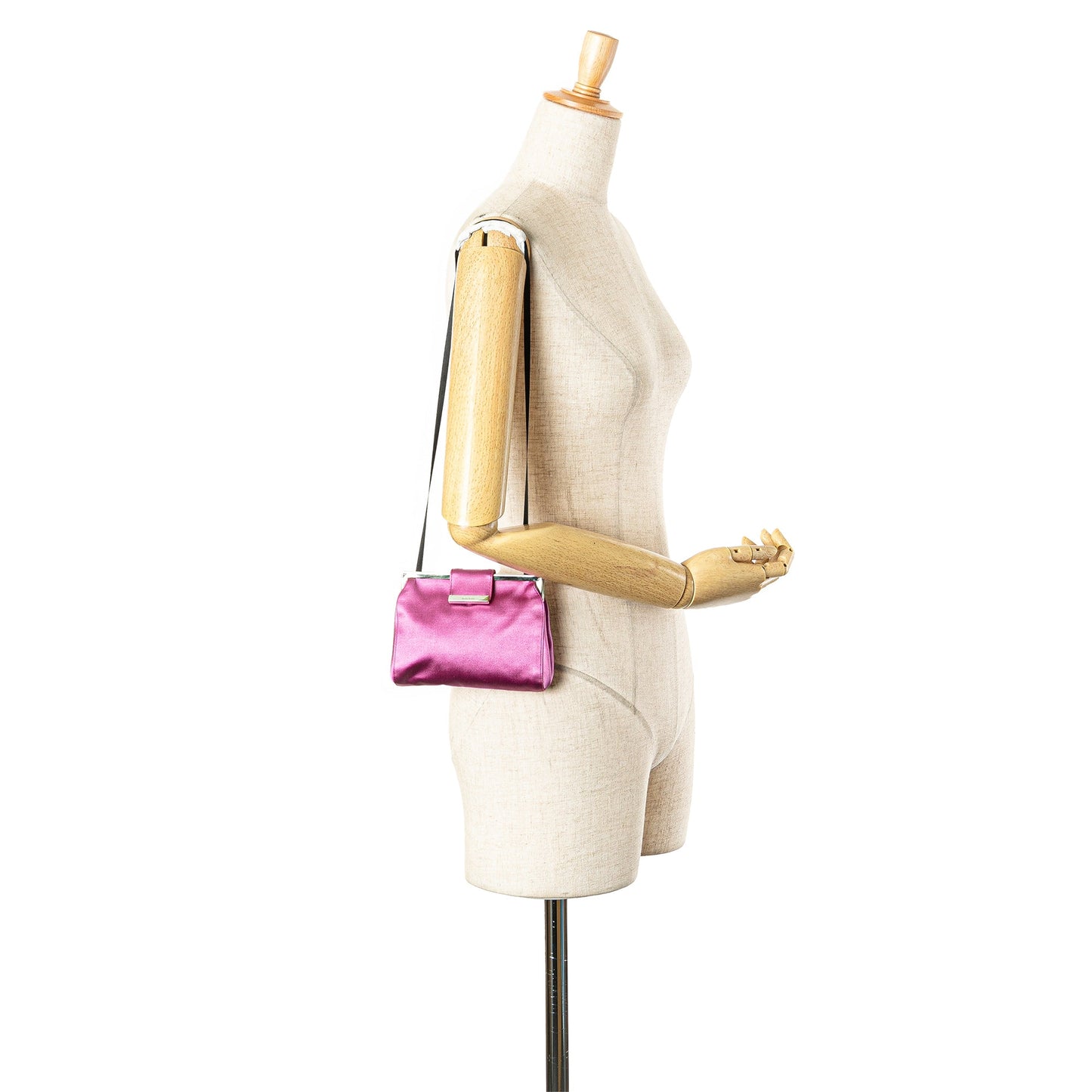 Miu Miu Satin Clasp Clutch on Strap