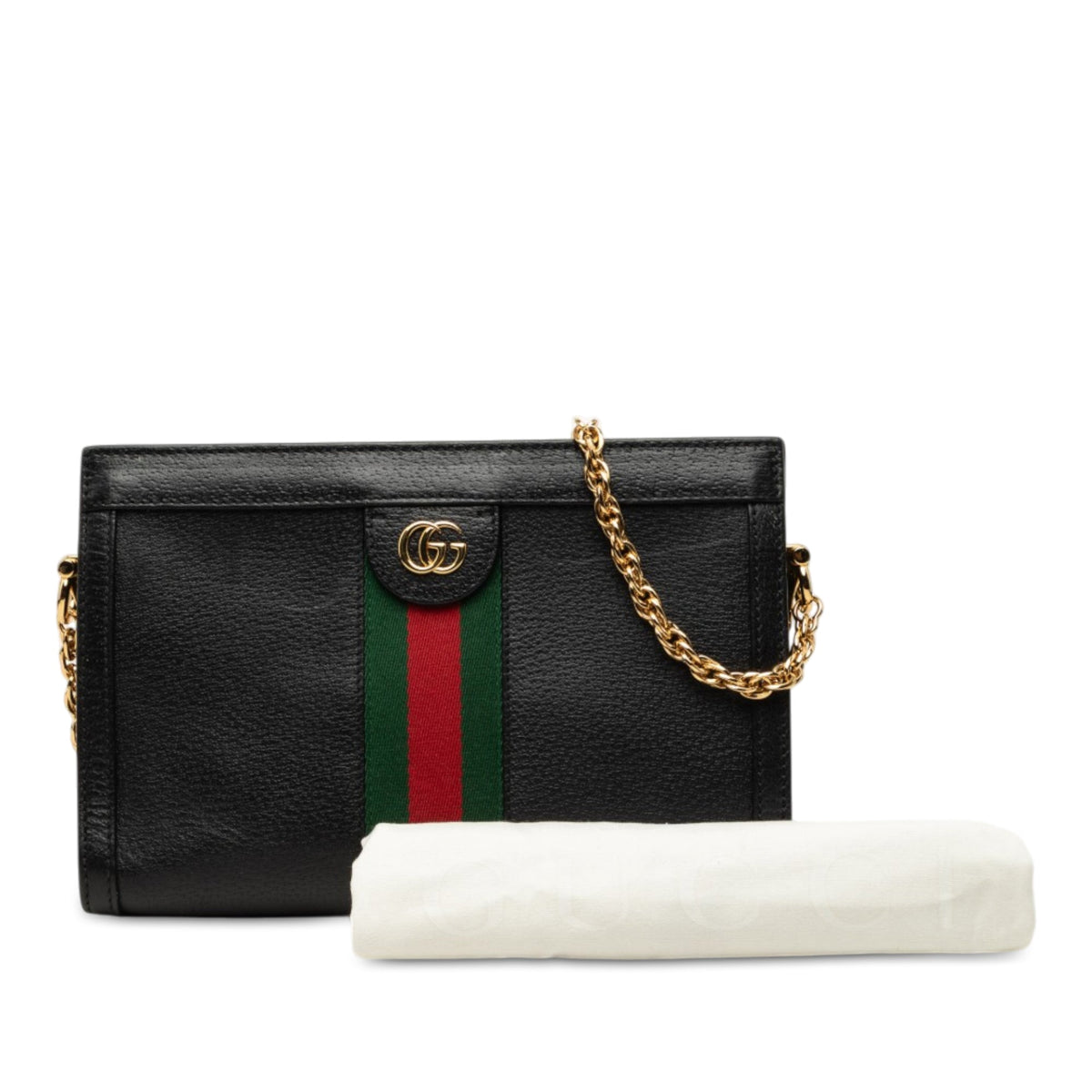 Gucci Small Calfskin Web Ophidia Chain Crossbody
