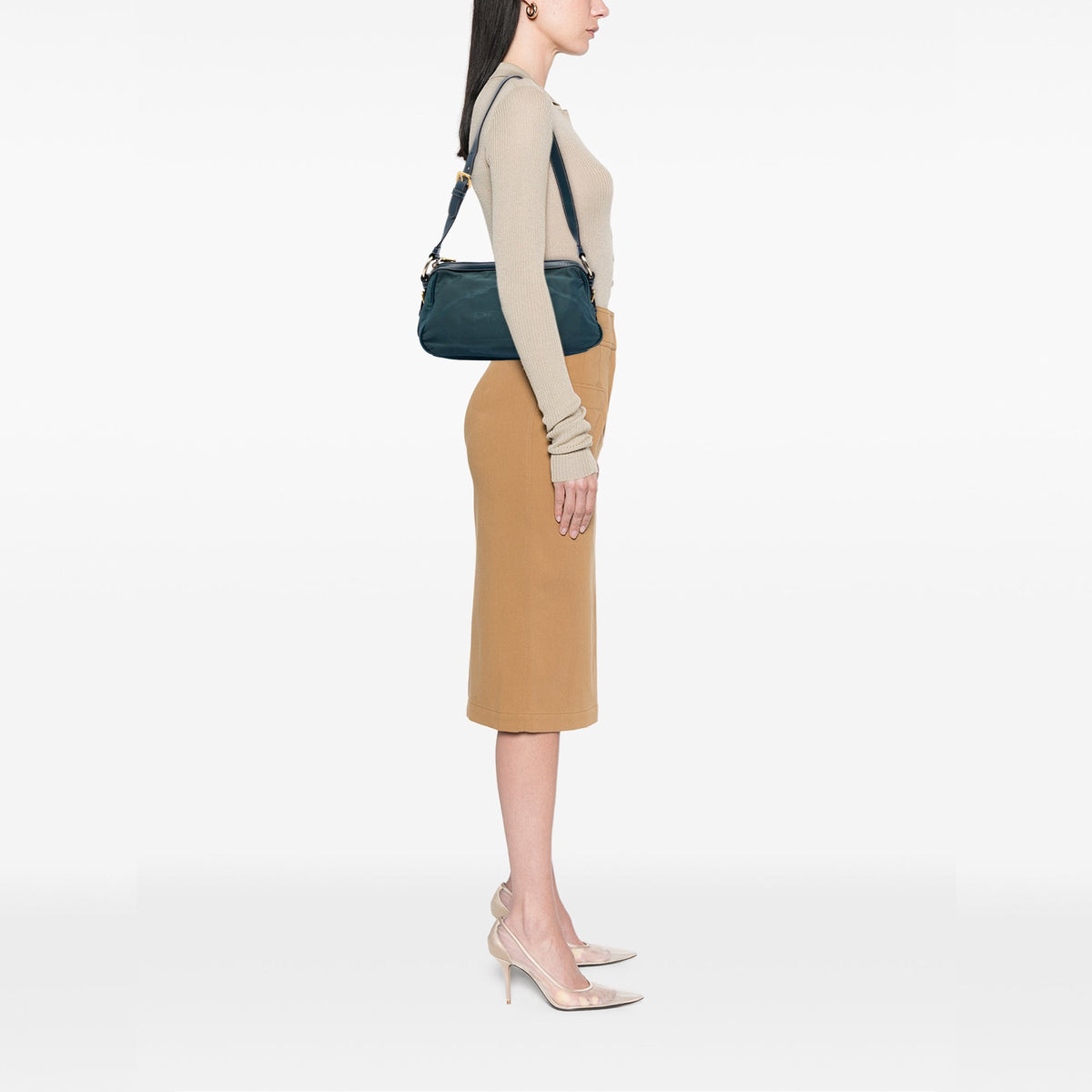 Prada Tessuto Canapa Logo Shoulder Bag