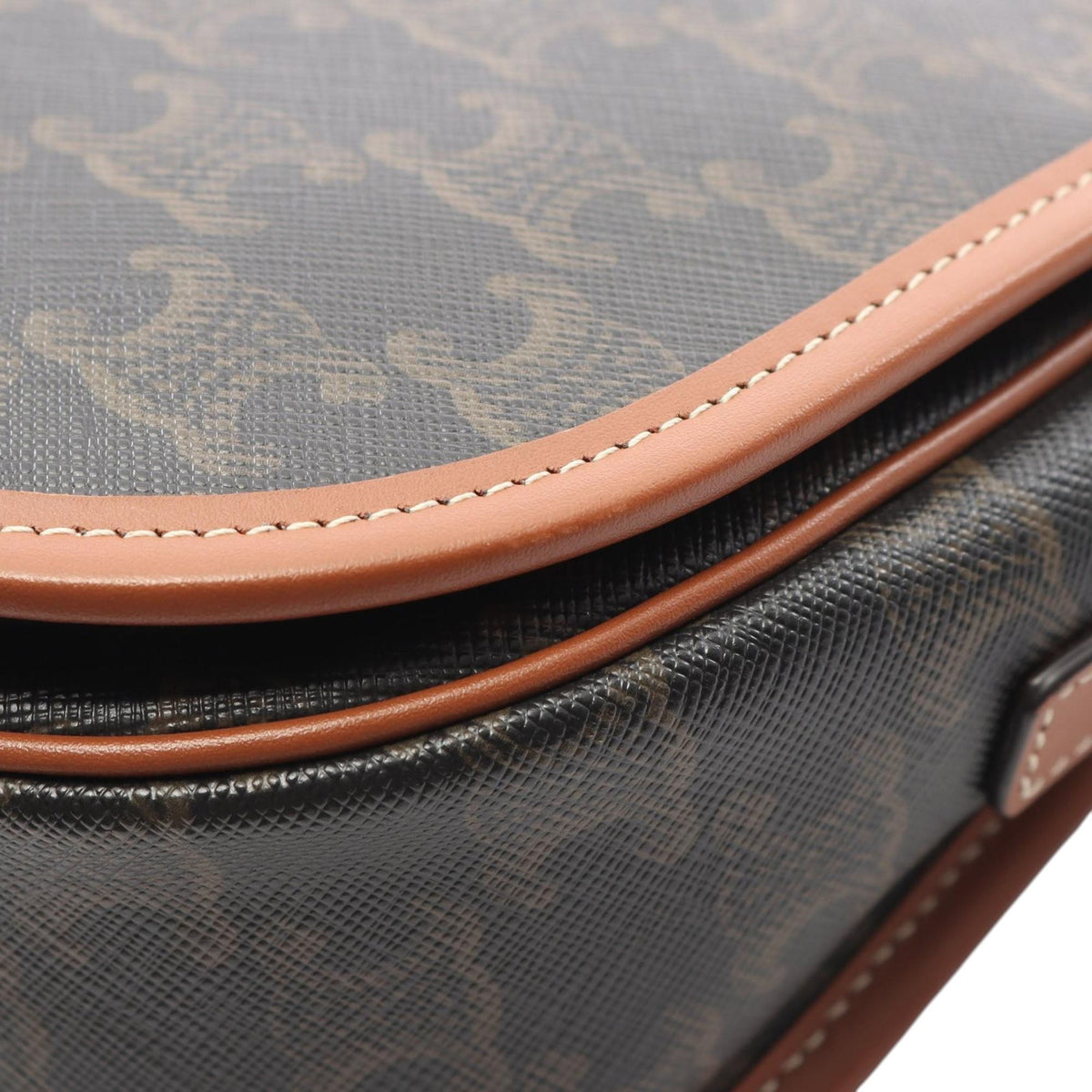 Celine MEdium Triomphe Coated Canvas Folco Crossbody