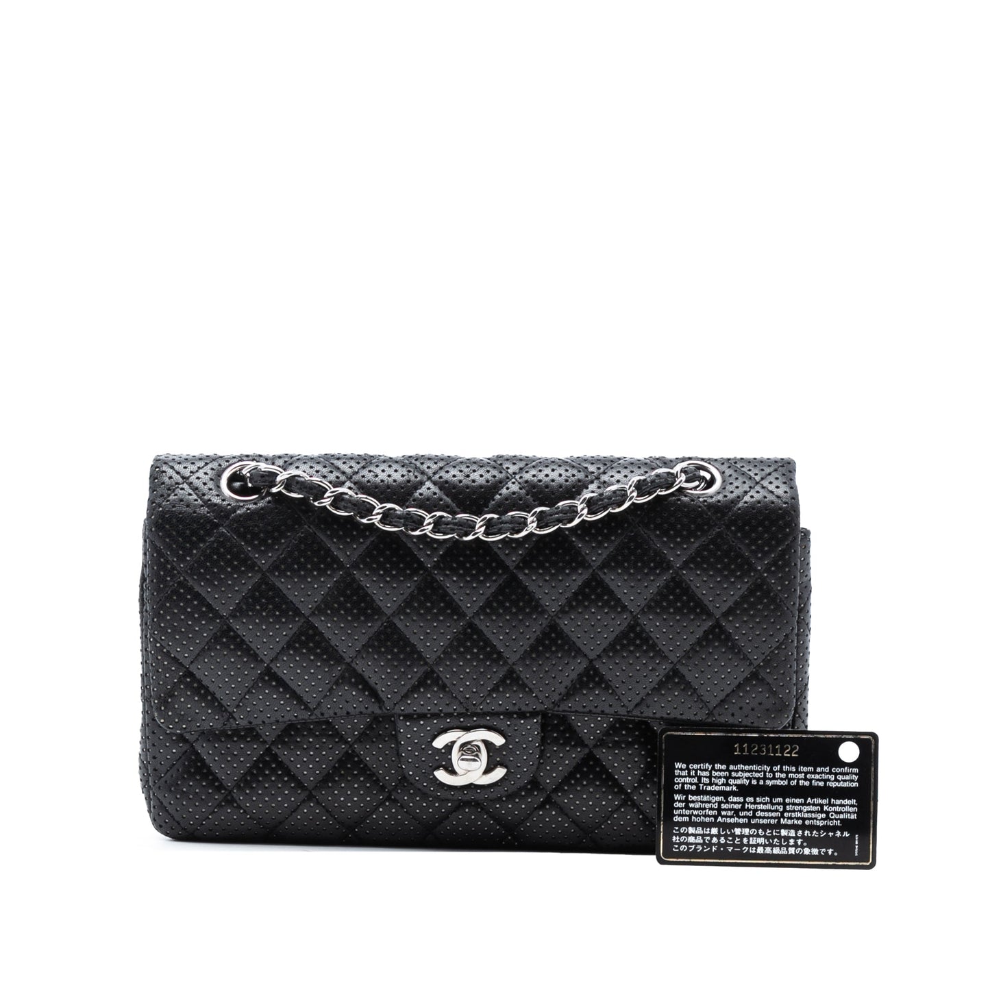 Chanel Medium Classic Perforated Lambskin Double Flap