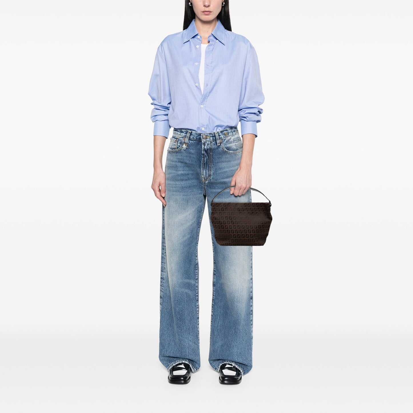 Fendi Zucchino Canvas Handbag