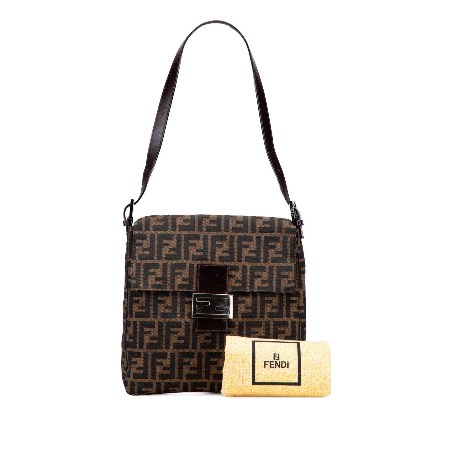Fendi Zucca Canvas Shoulder Bag