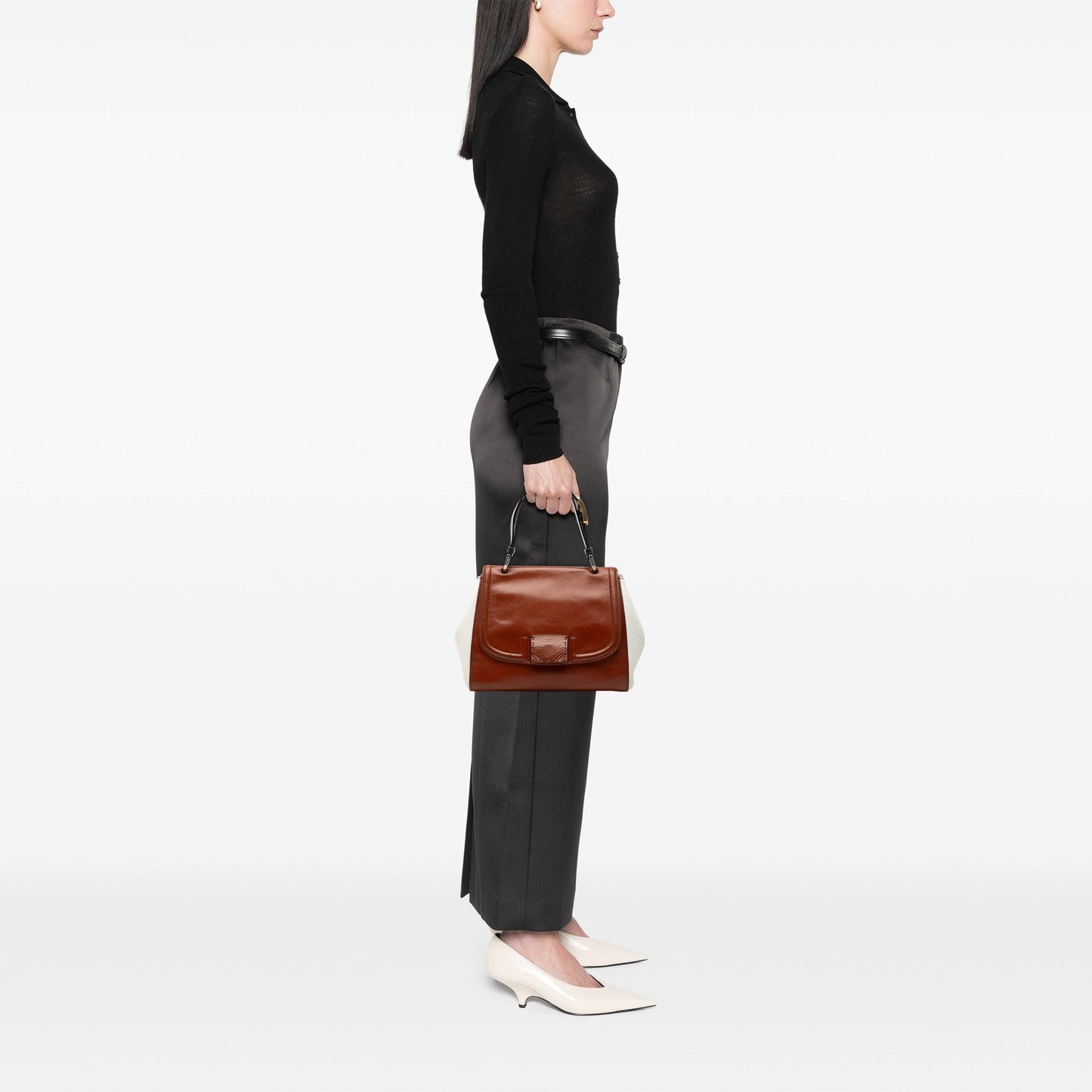 Fendi Calfskin Silvana Top Handle Bag
