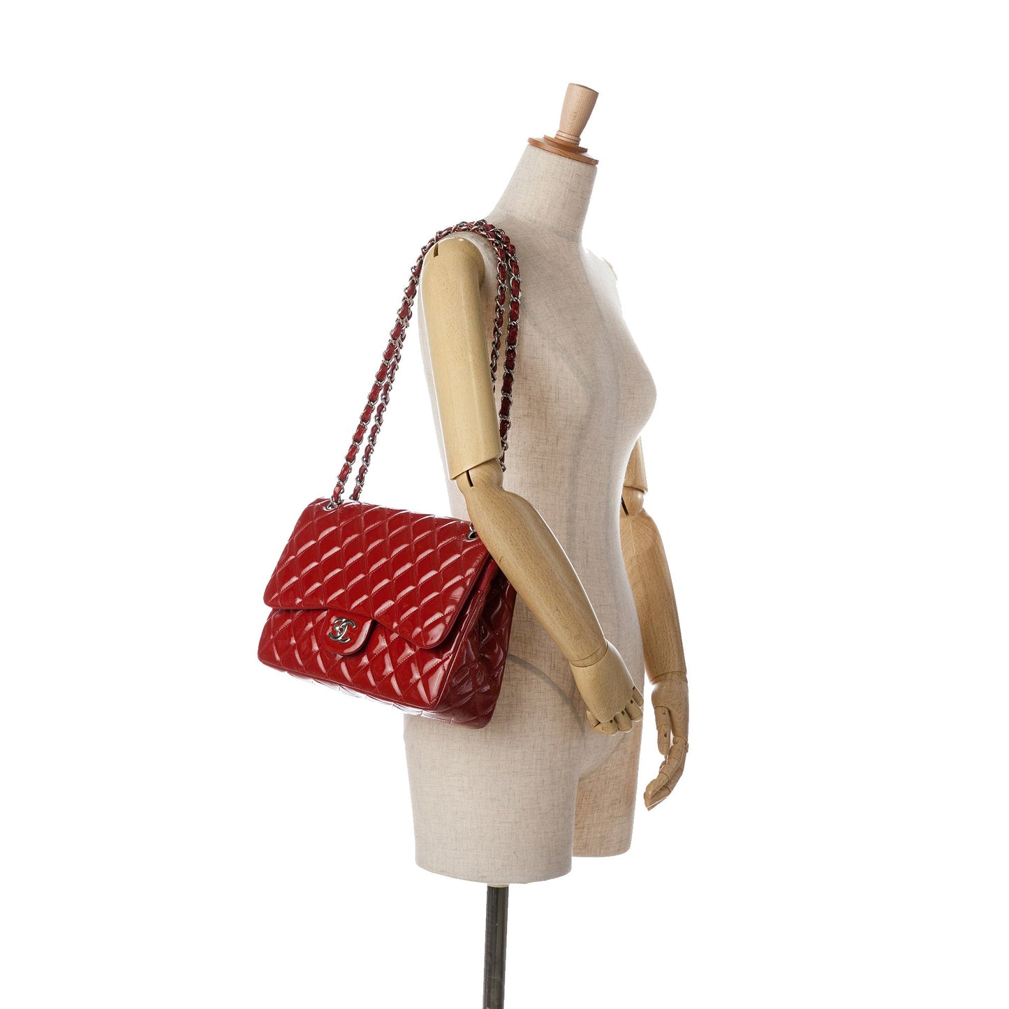 Chanel Jumbo Classic Patent Double Flap