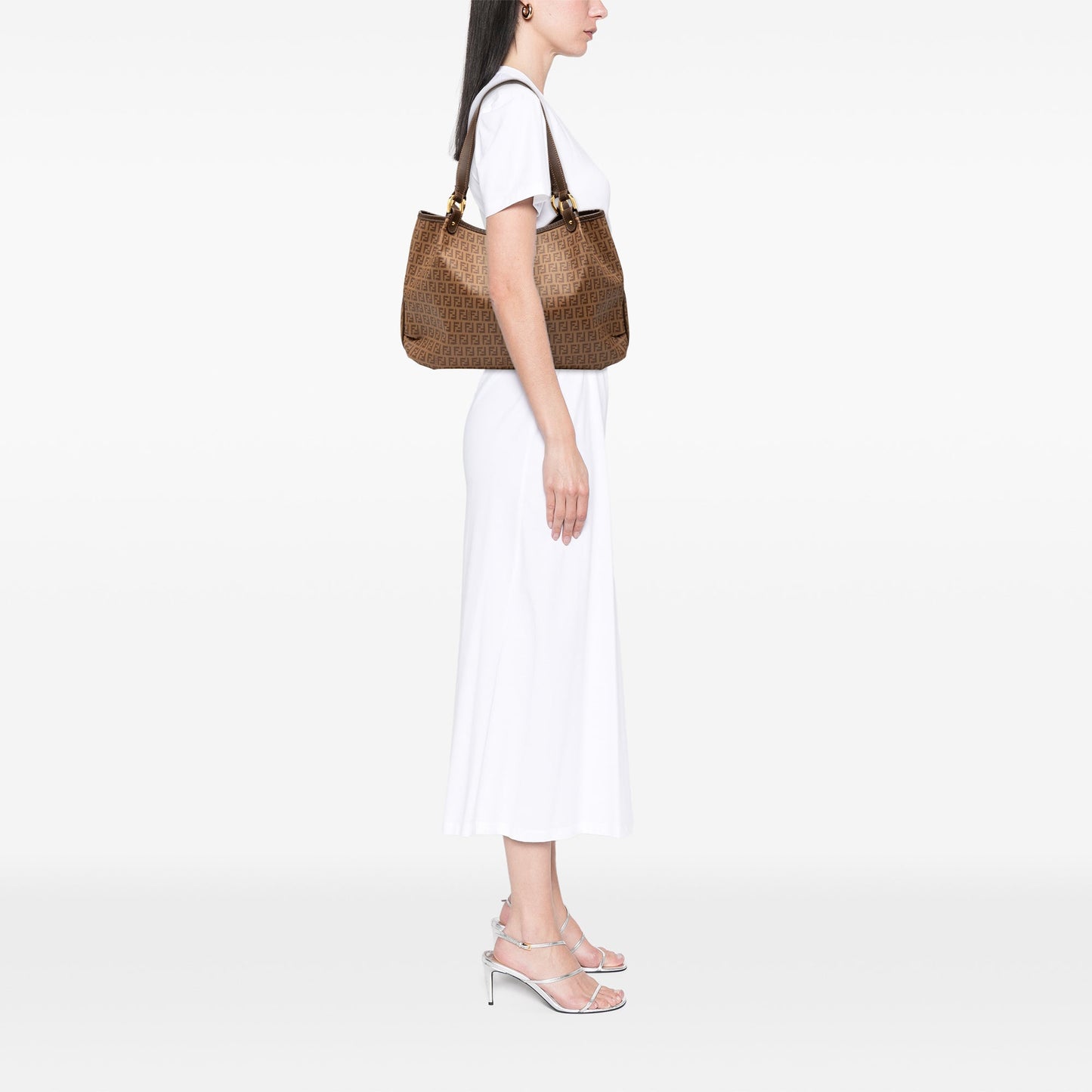 Fendi Zucchino Spalmati Chiusura Tote