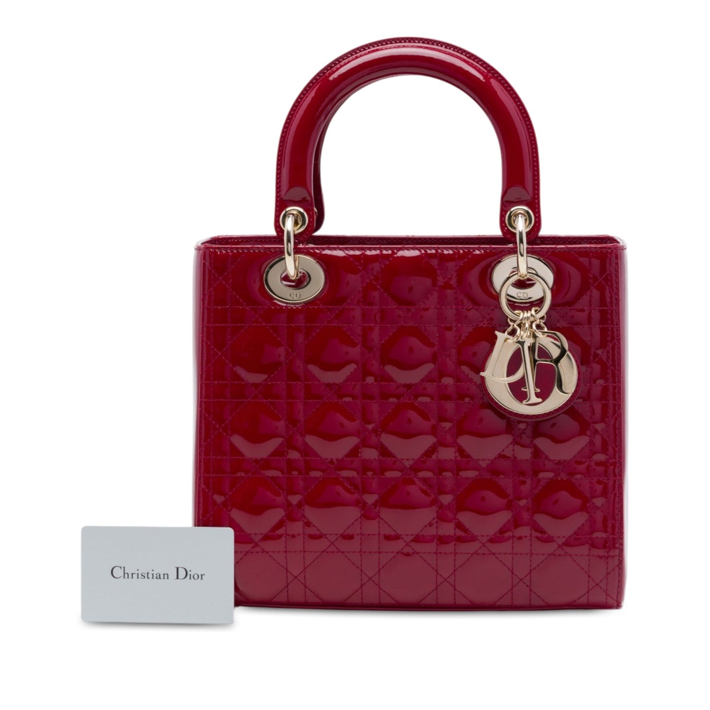 Dior Medium Patent Cannage Lady Dior