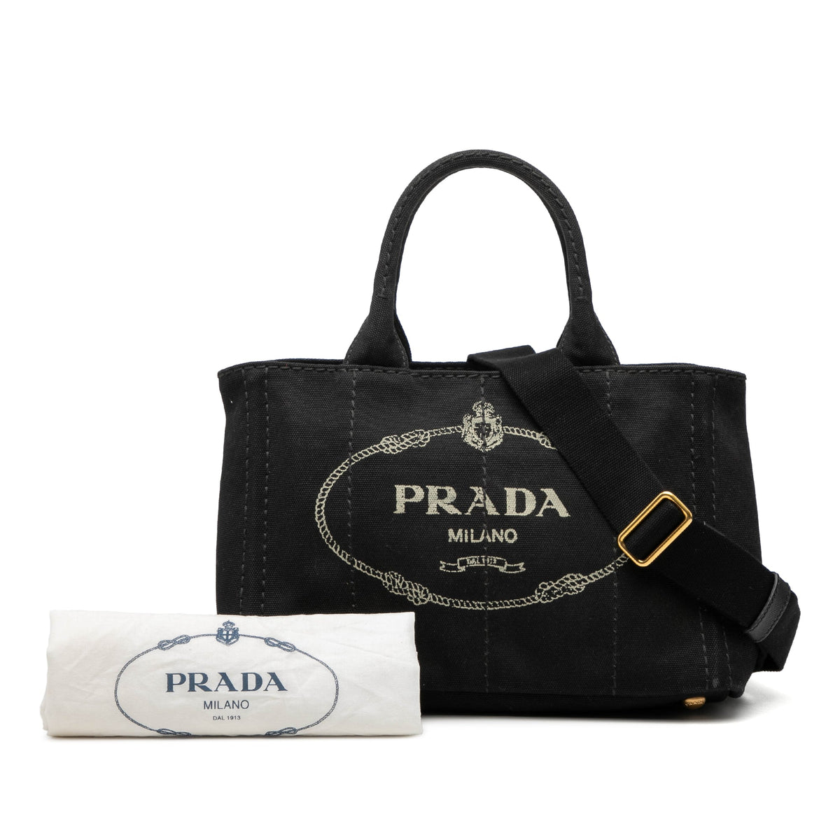 Prada Small Canvas Canapa Logo Tote