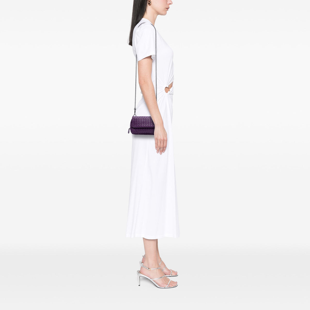 Bottega Veneta Mini Nappa Intrecciato Expandable Chain Flap Crossbody