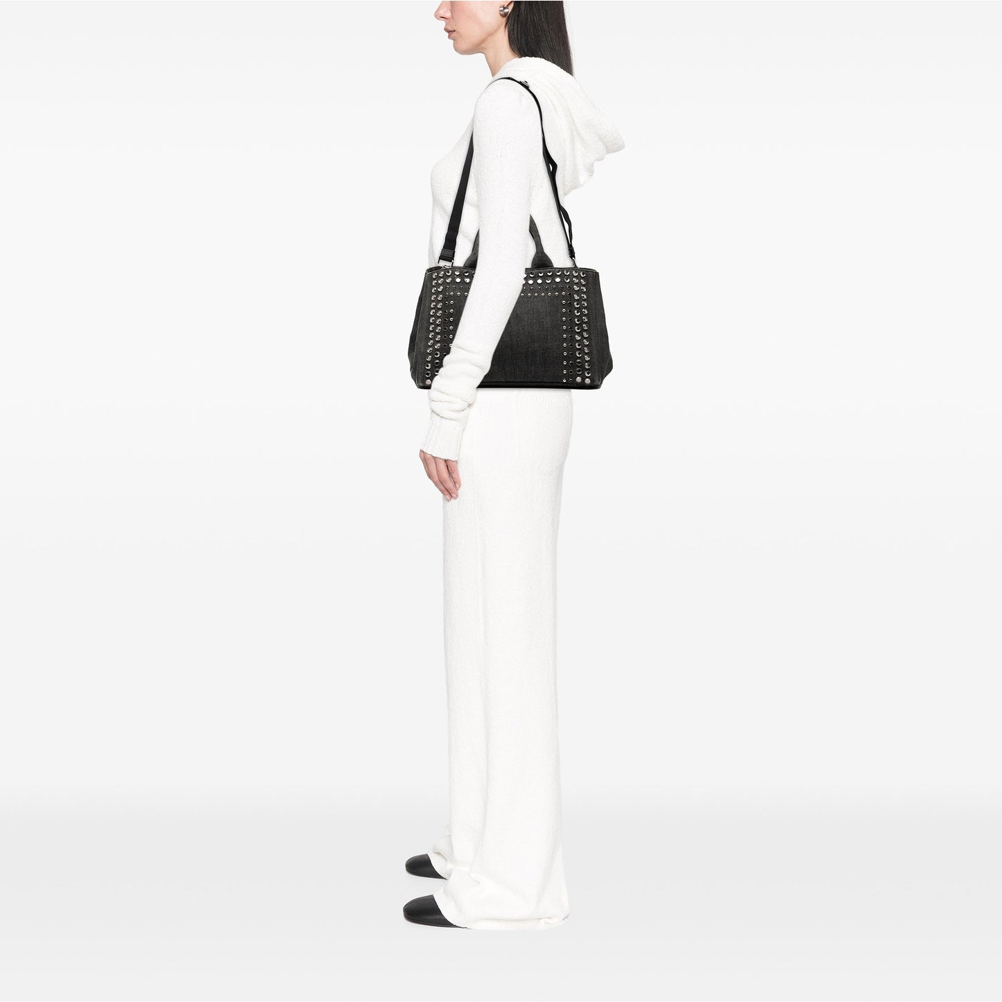 Prada Denim Canapa Bijoux Satchel