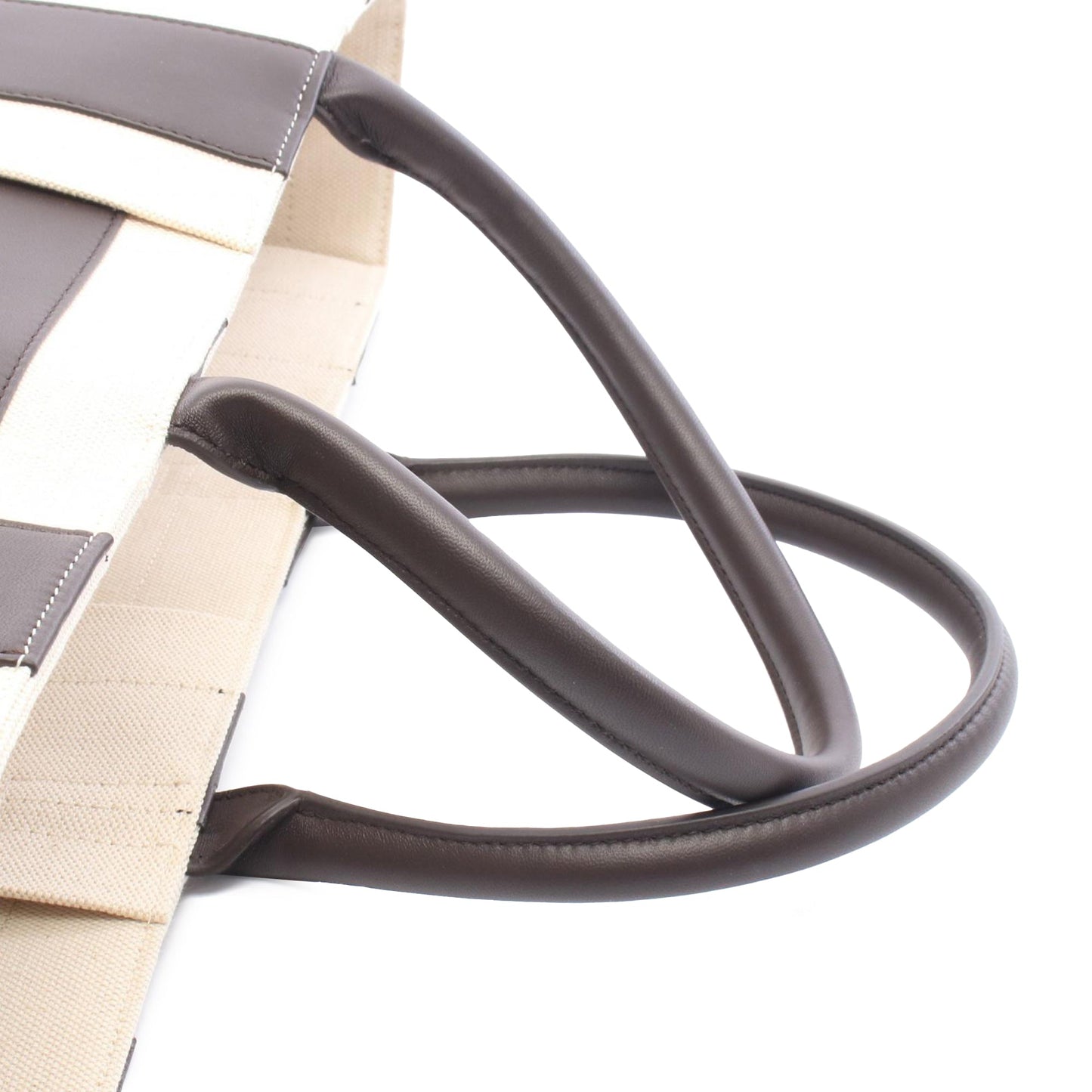 Bottega Veneta Large Canvas and Leather Intrecciato Arco Tote